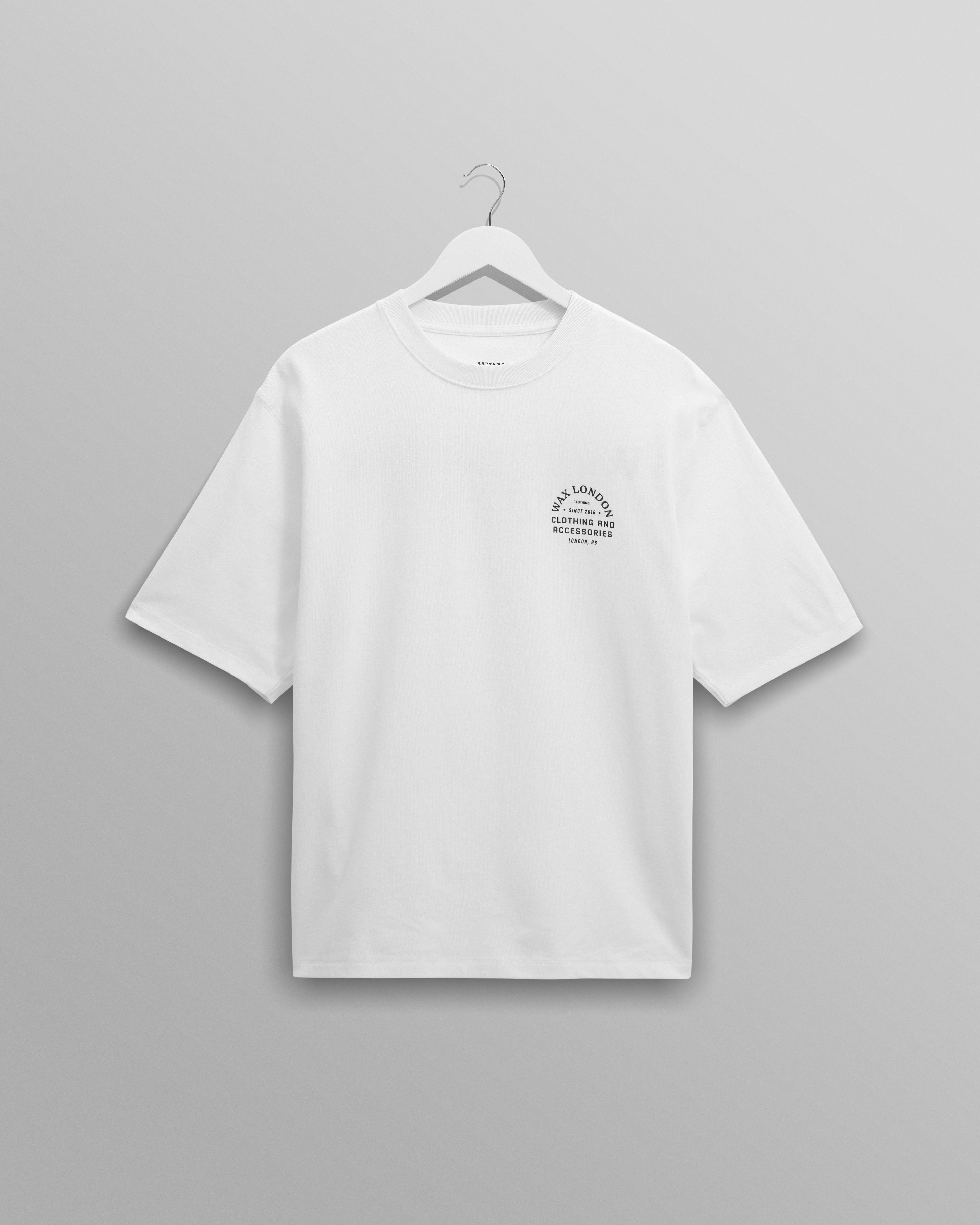 Milton - White Stacked Text Graphic Organic Cotton T-Shirt