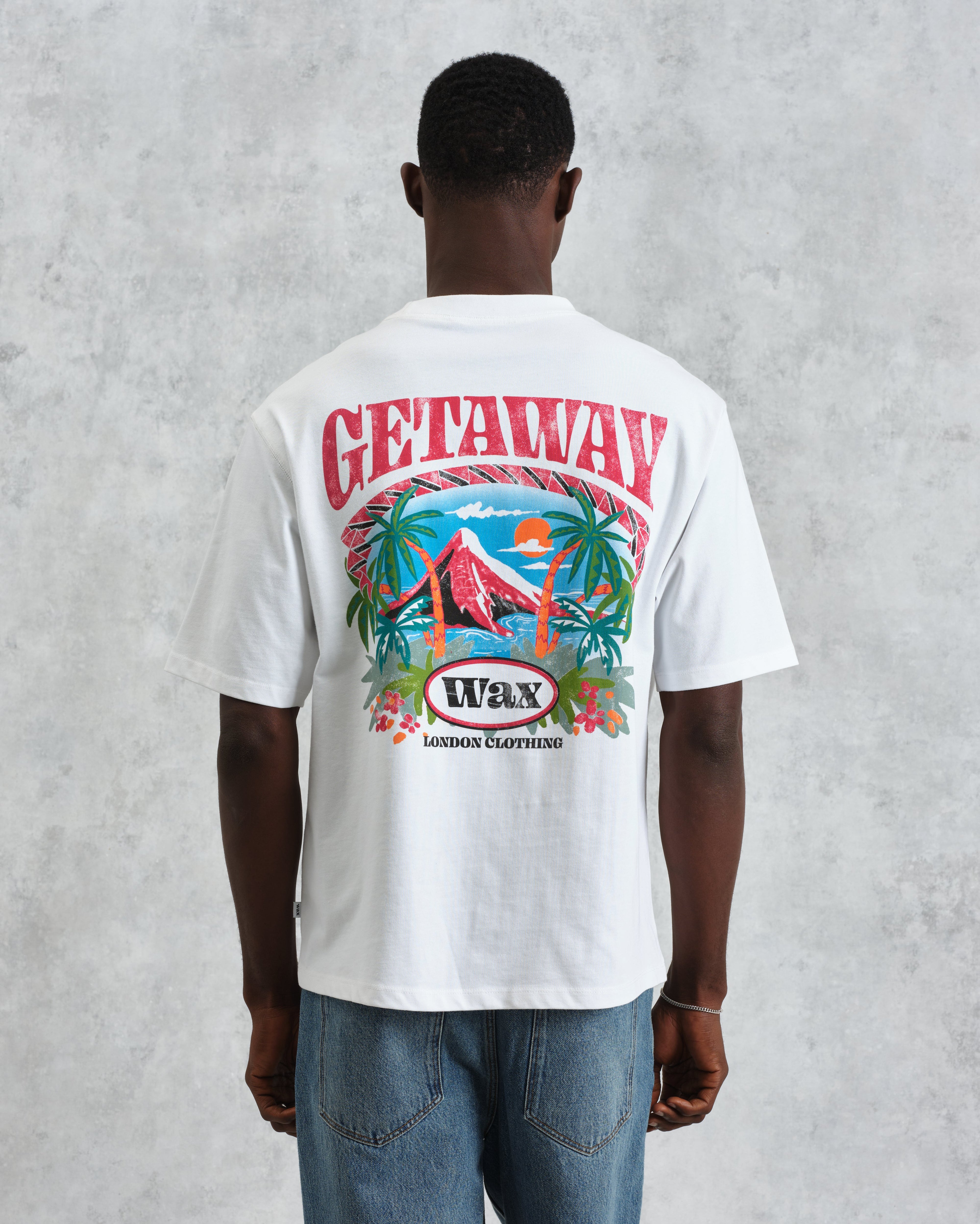 Milton - White Getaway Graphic Cotton T-Shirt