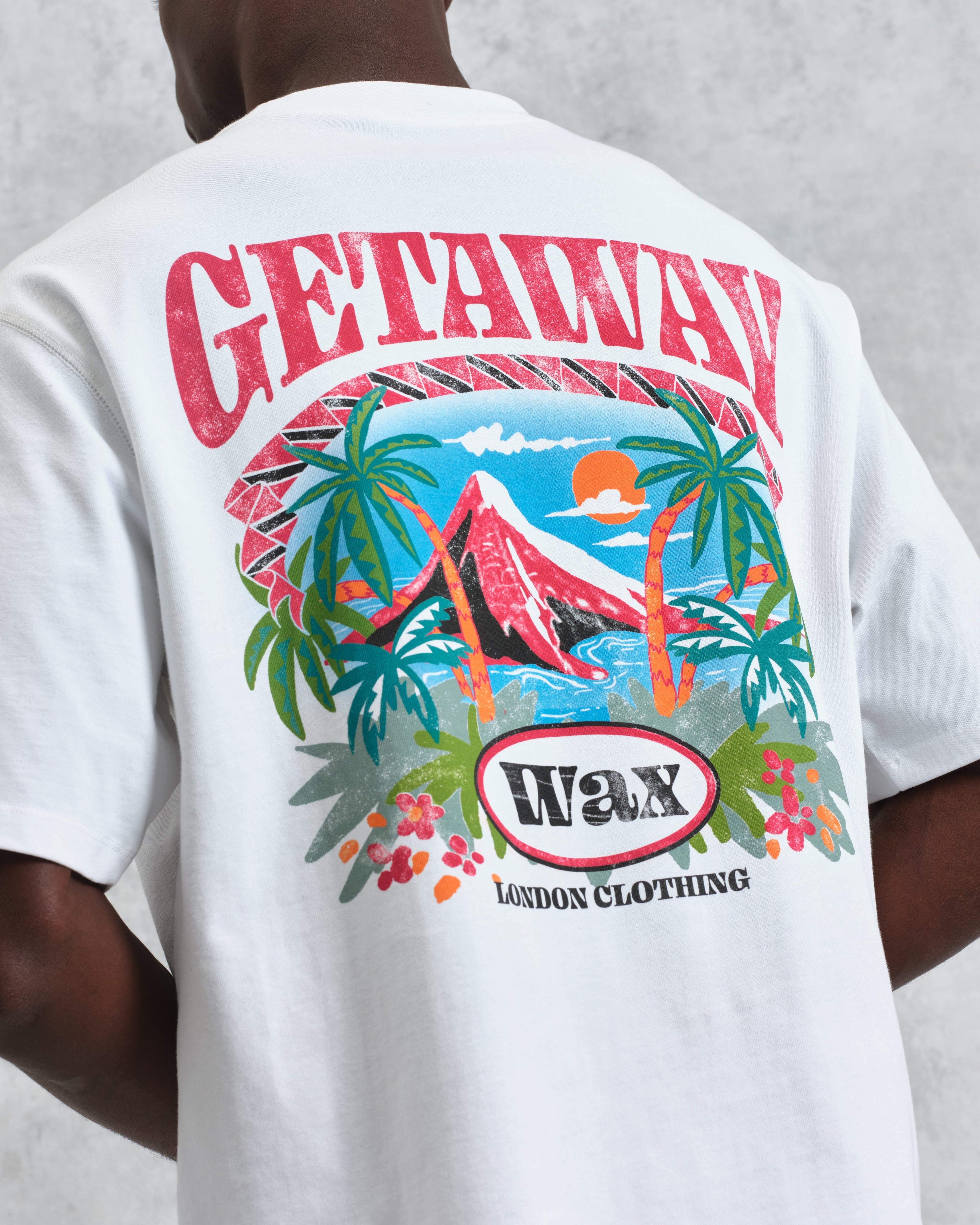Milton - White Getaway Graphic Cotton T-Shirt