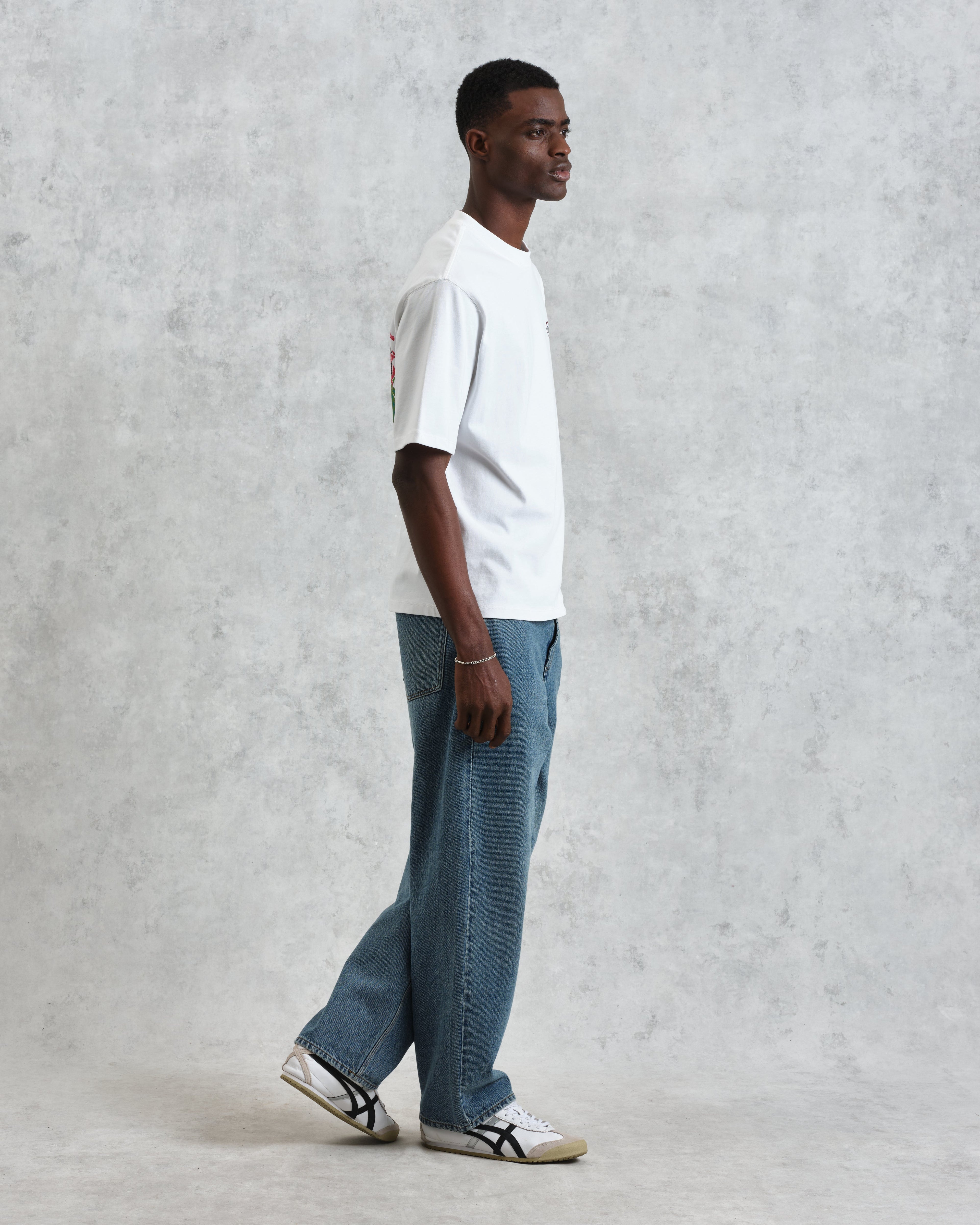 Milton - White Getaway Graphic Cotton T-Shirt