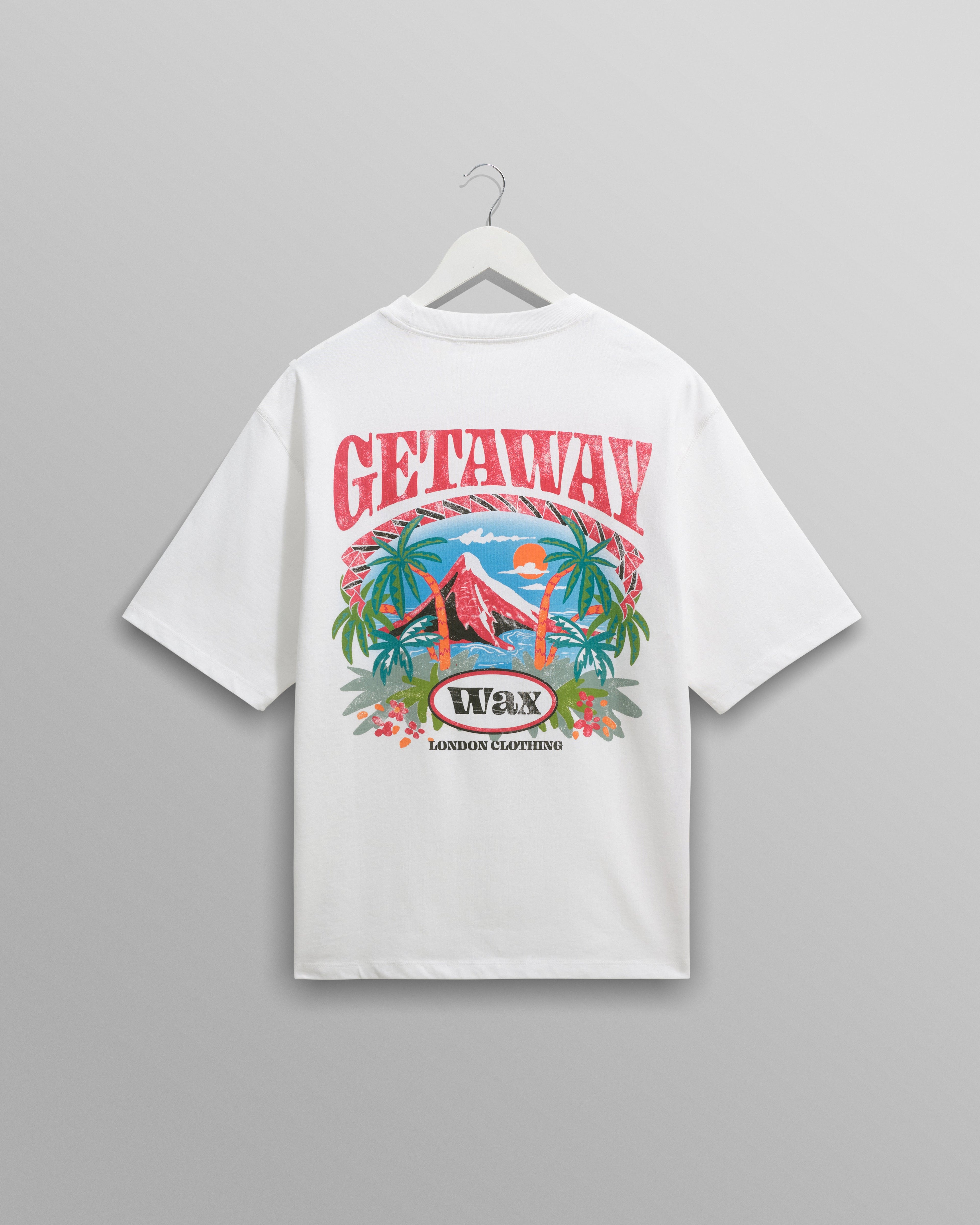 Milton - White Getaway Graphic Cotton T-Shirt