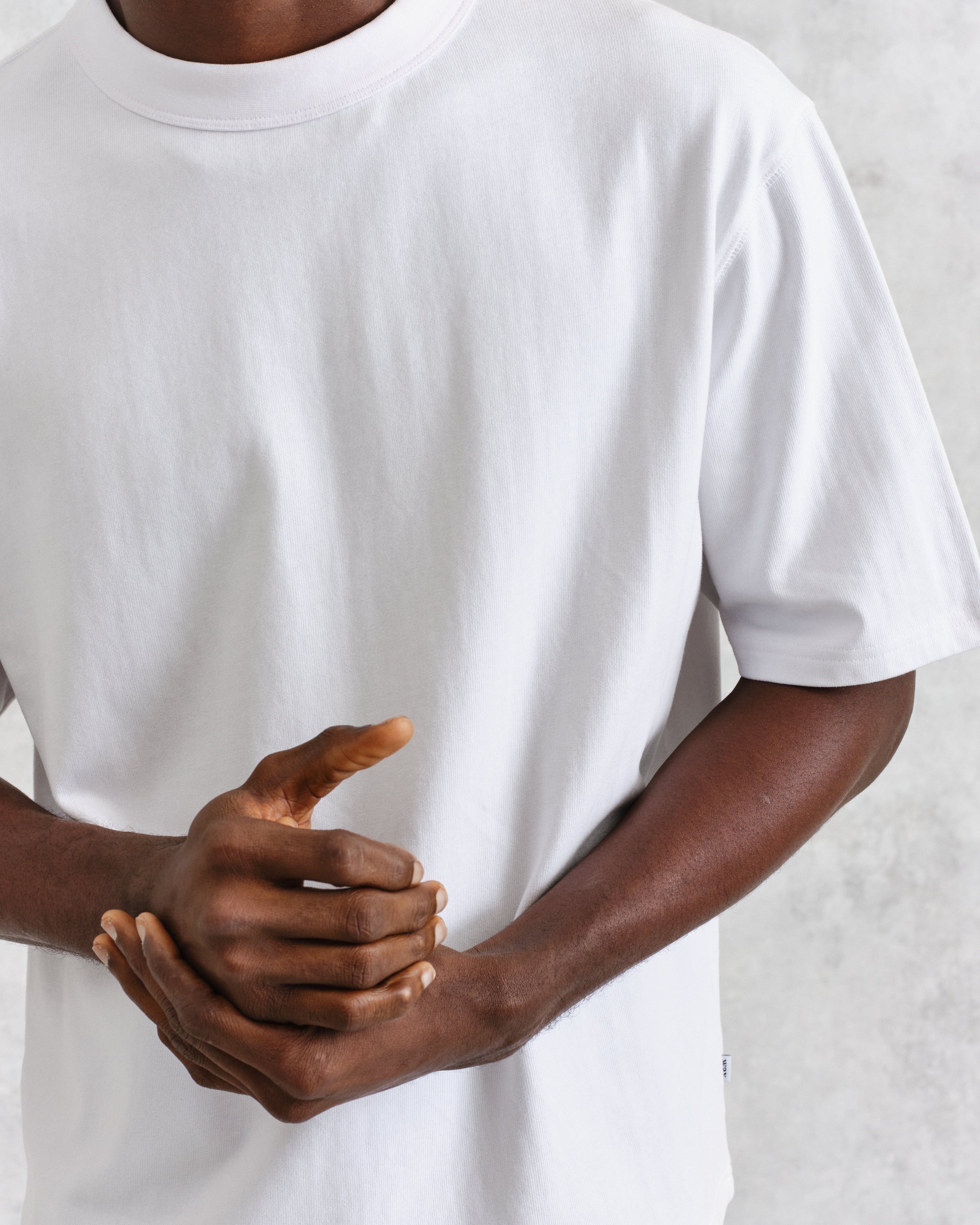 Milton - White Organic Compact Cotton T-Shirt