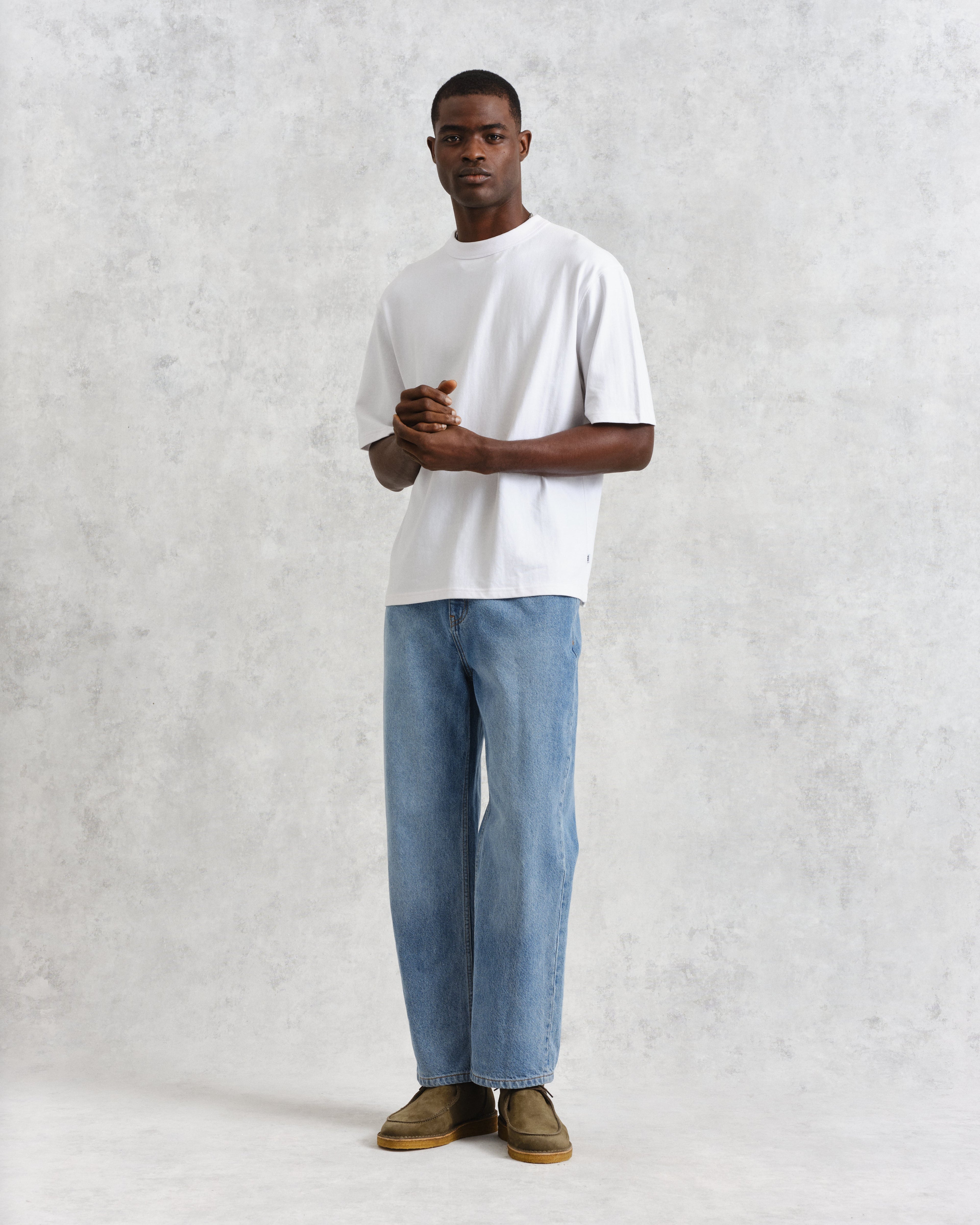 Milton - White Organic Compact Cotton T-Shirt