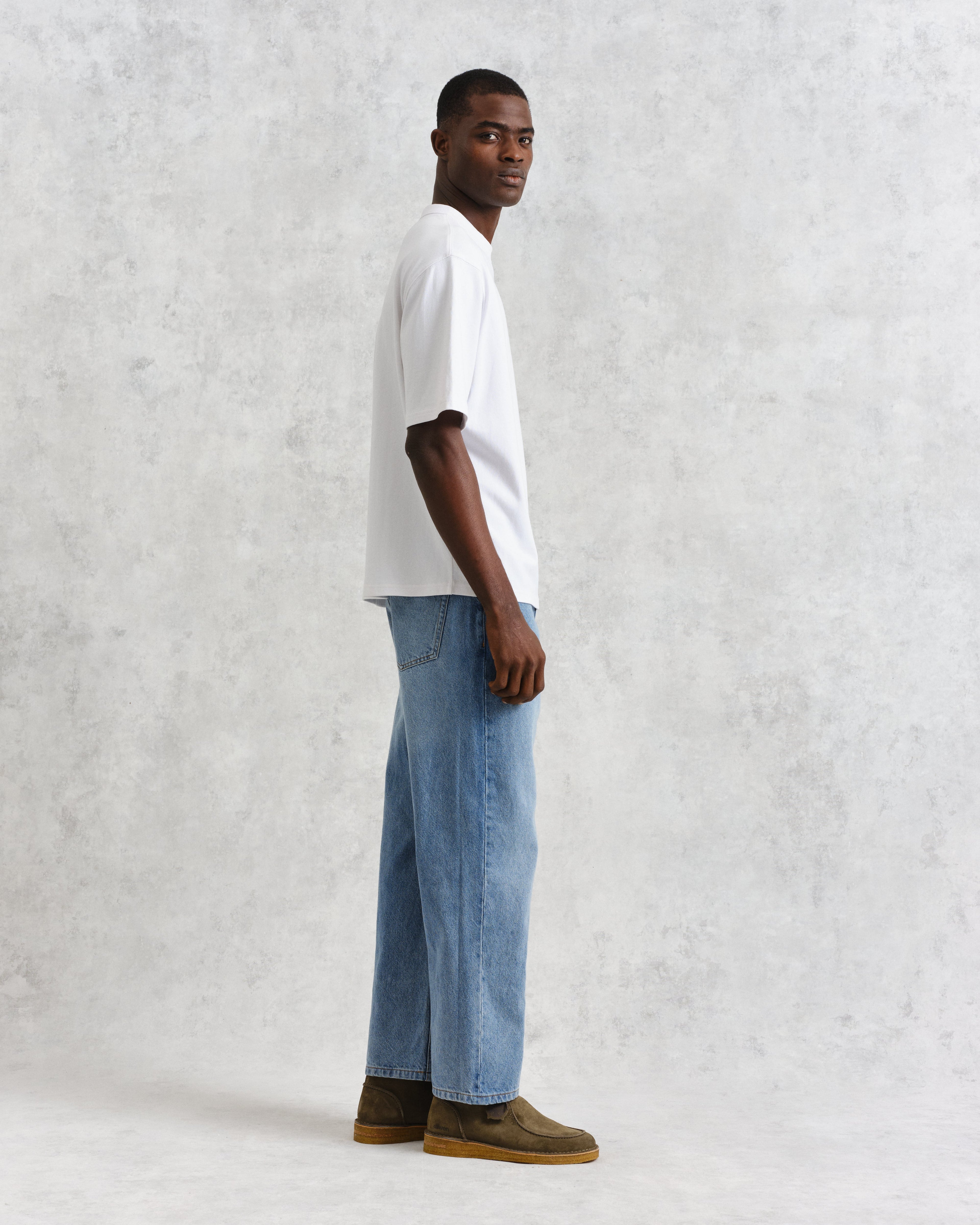Milton - White Organic Compact Cotton T-Shirt