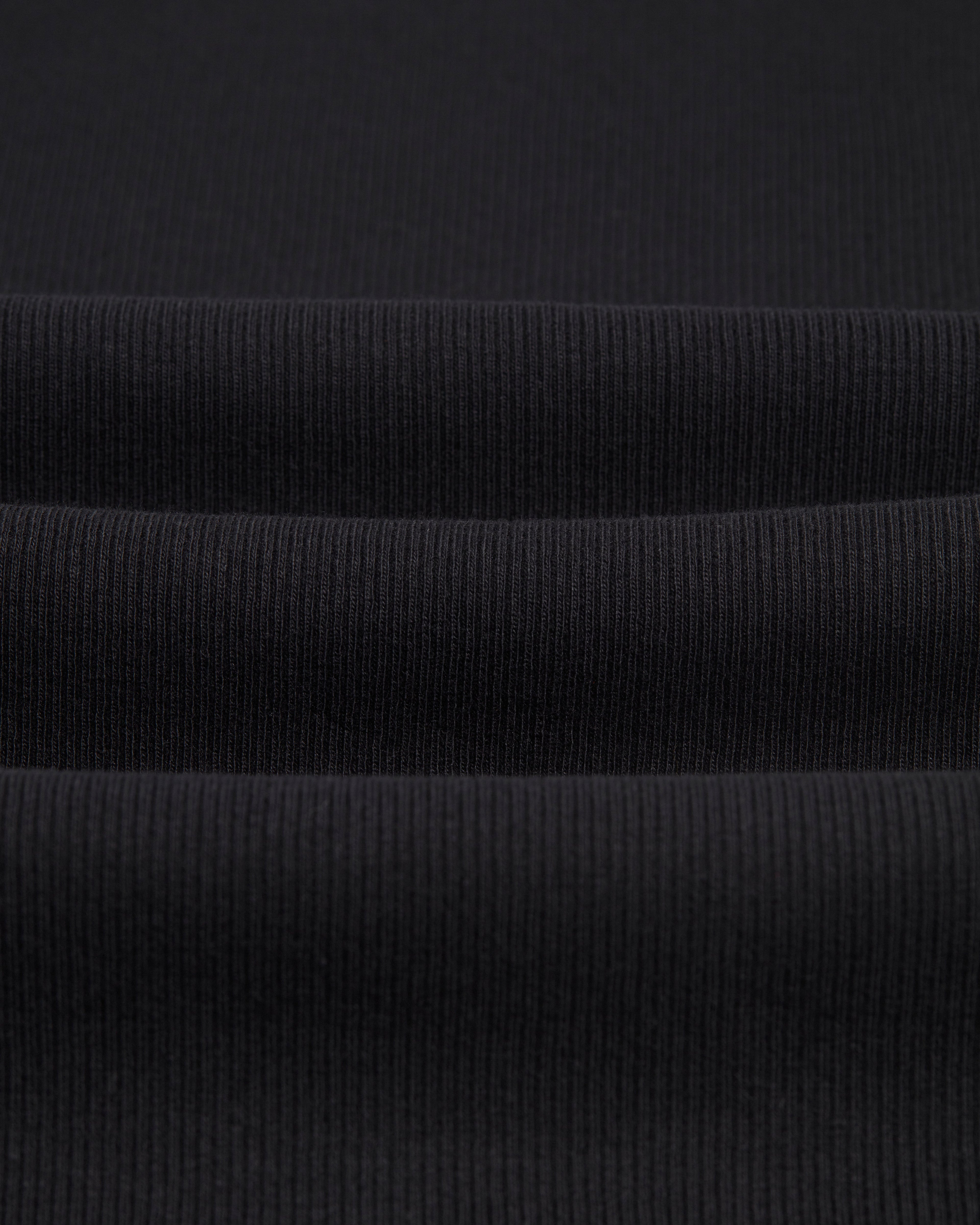 Montague - Black Ribbed Organic Cotton Vest