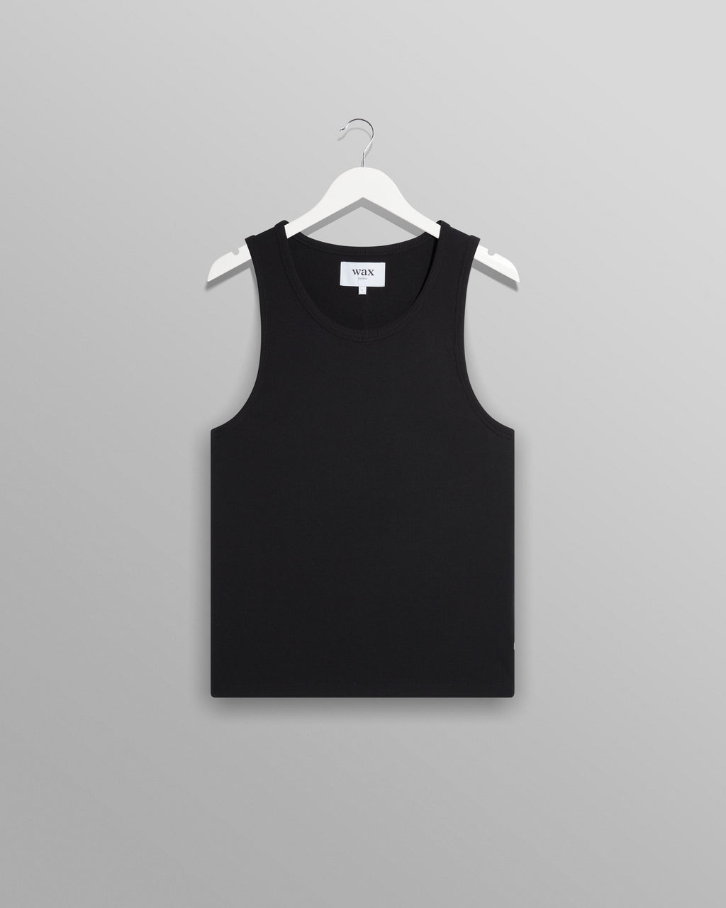 Montague - Black Ribbed Organic Cotton Vest