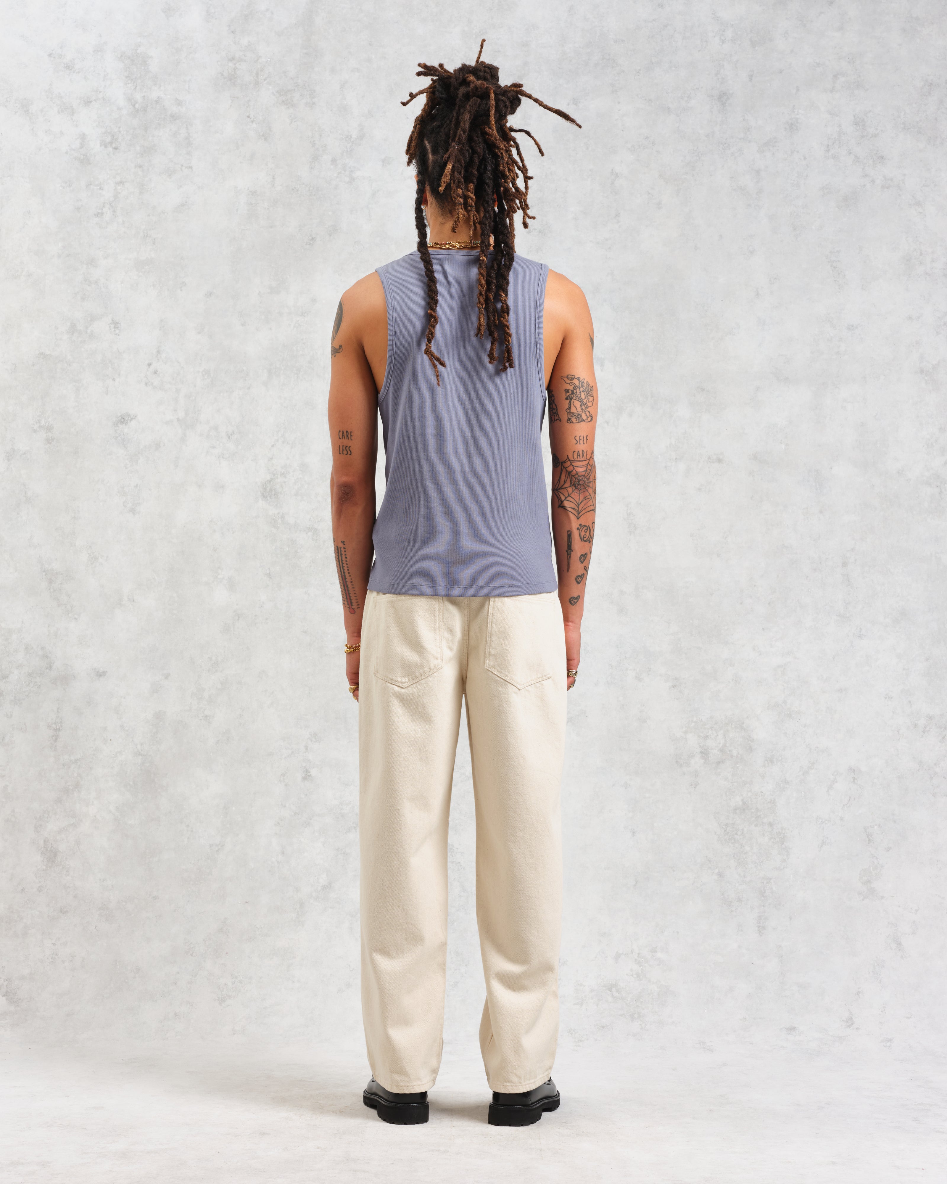 Montague - Blue Ribbed Organic Cotton Vest