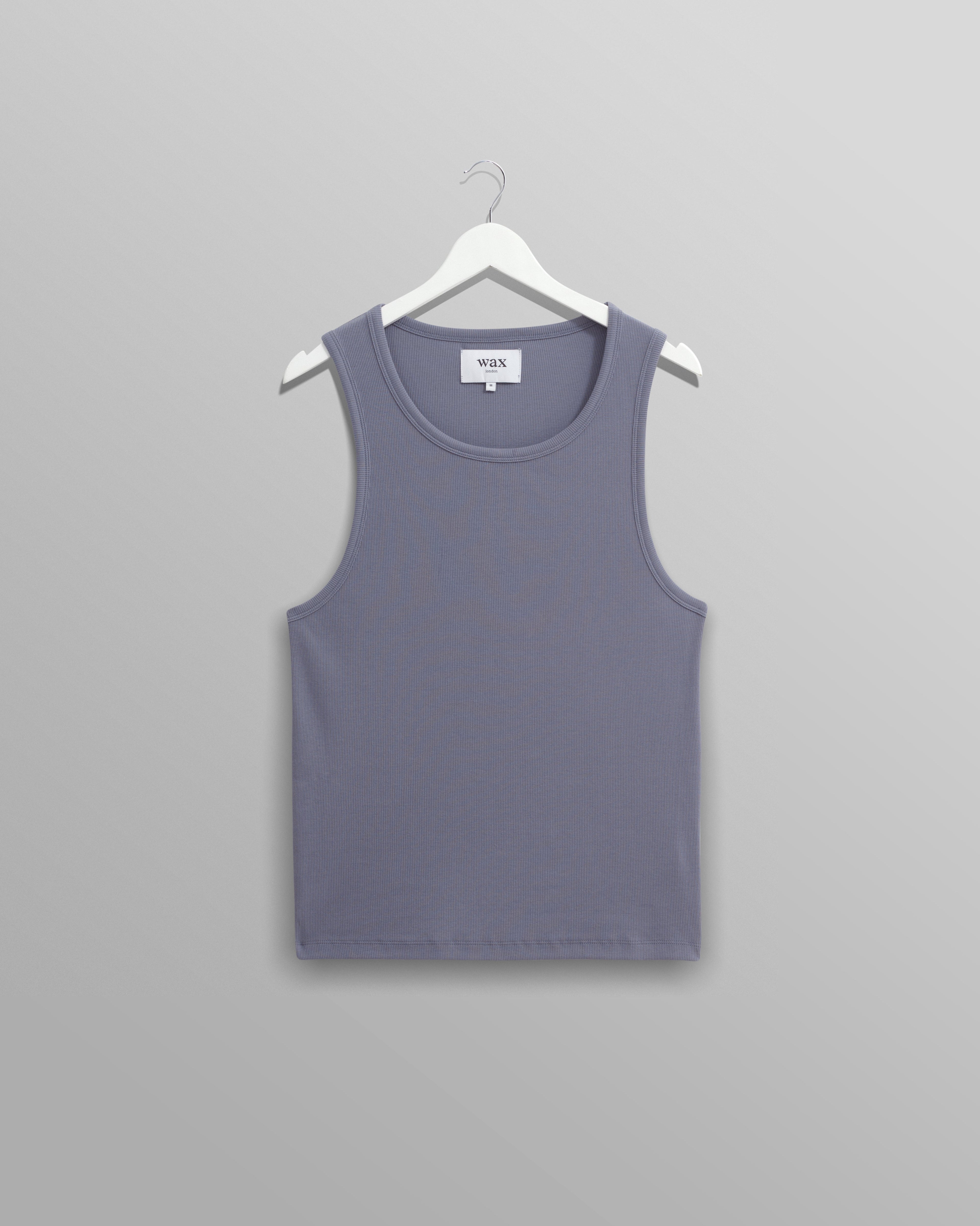 Montague - Blue Ribbed Organic Cotton Vest