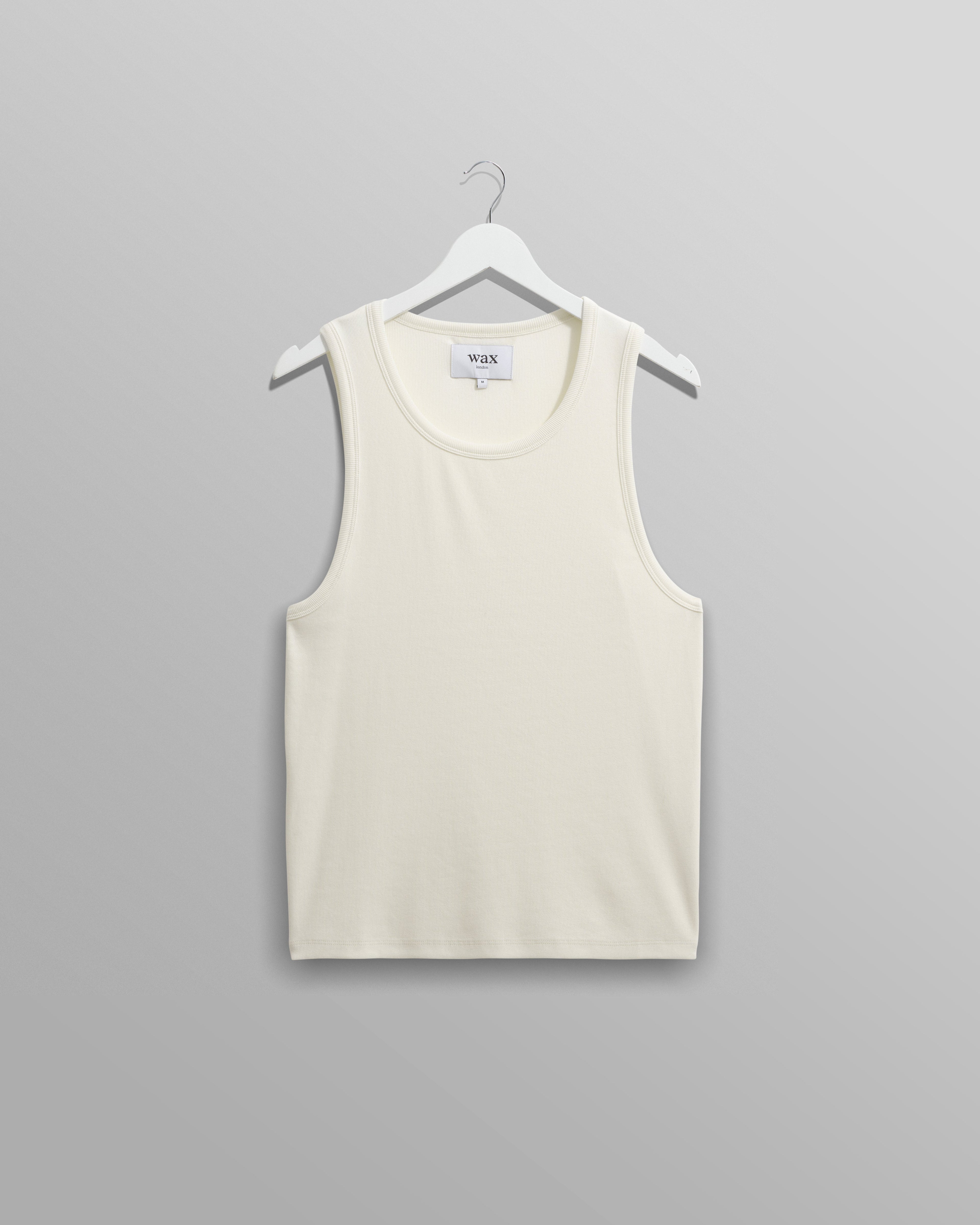 Montague - Ecru Ribbed Organic Cotton Vest