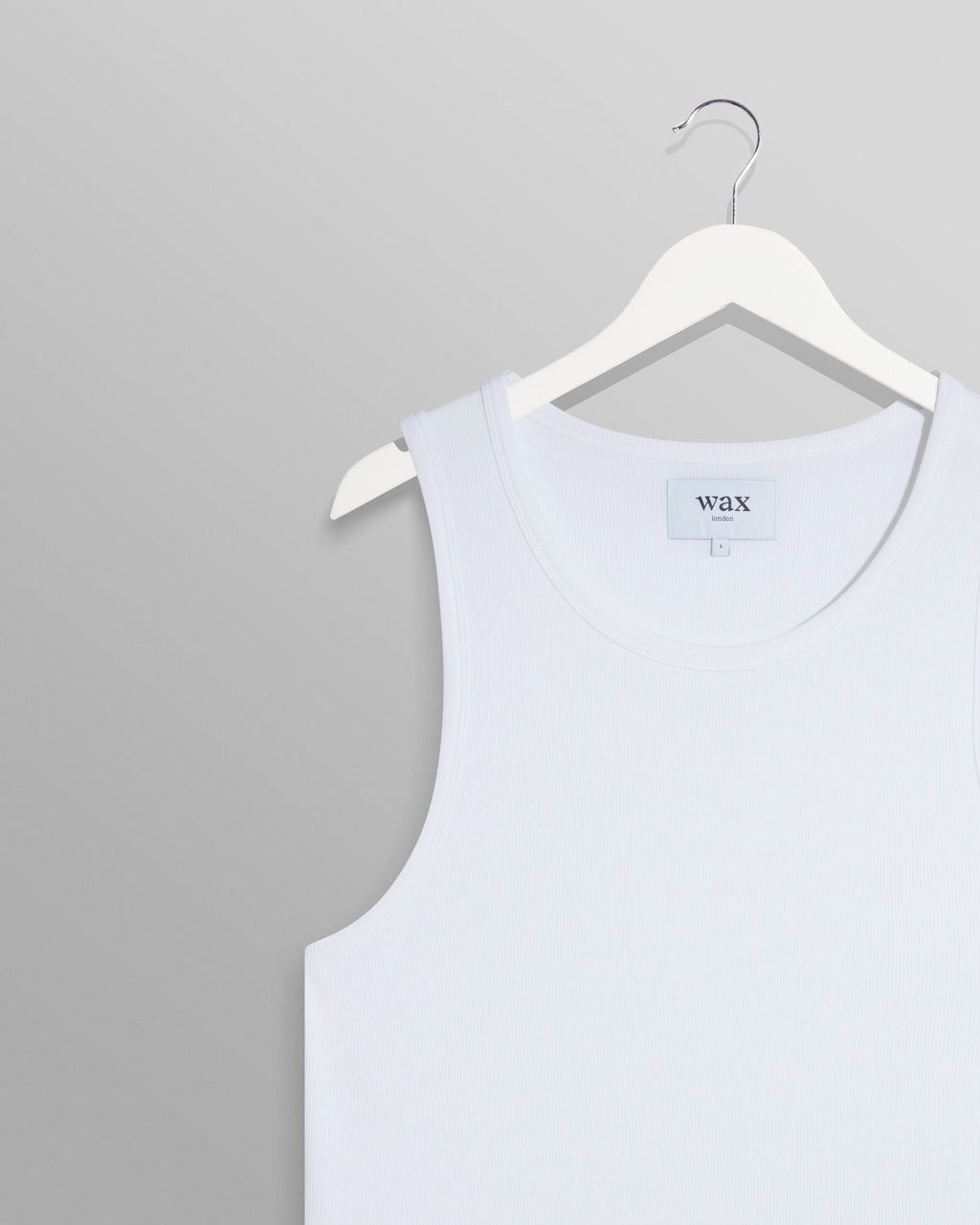 Montague - White Ribbed Organic Cotton Vest