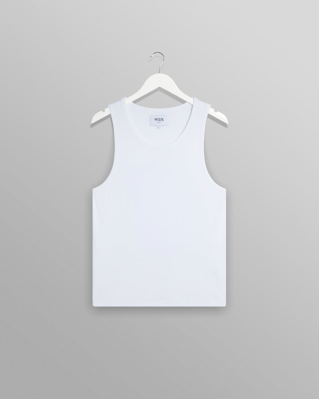 Montague - White Ribbed Organic Cotton Vest