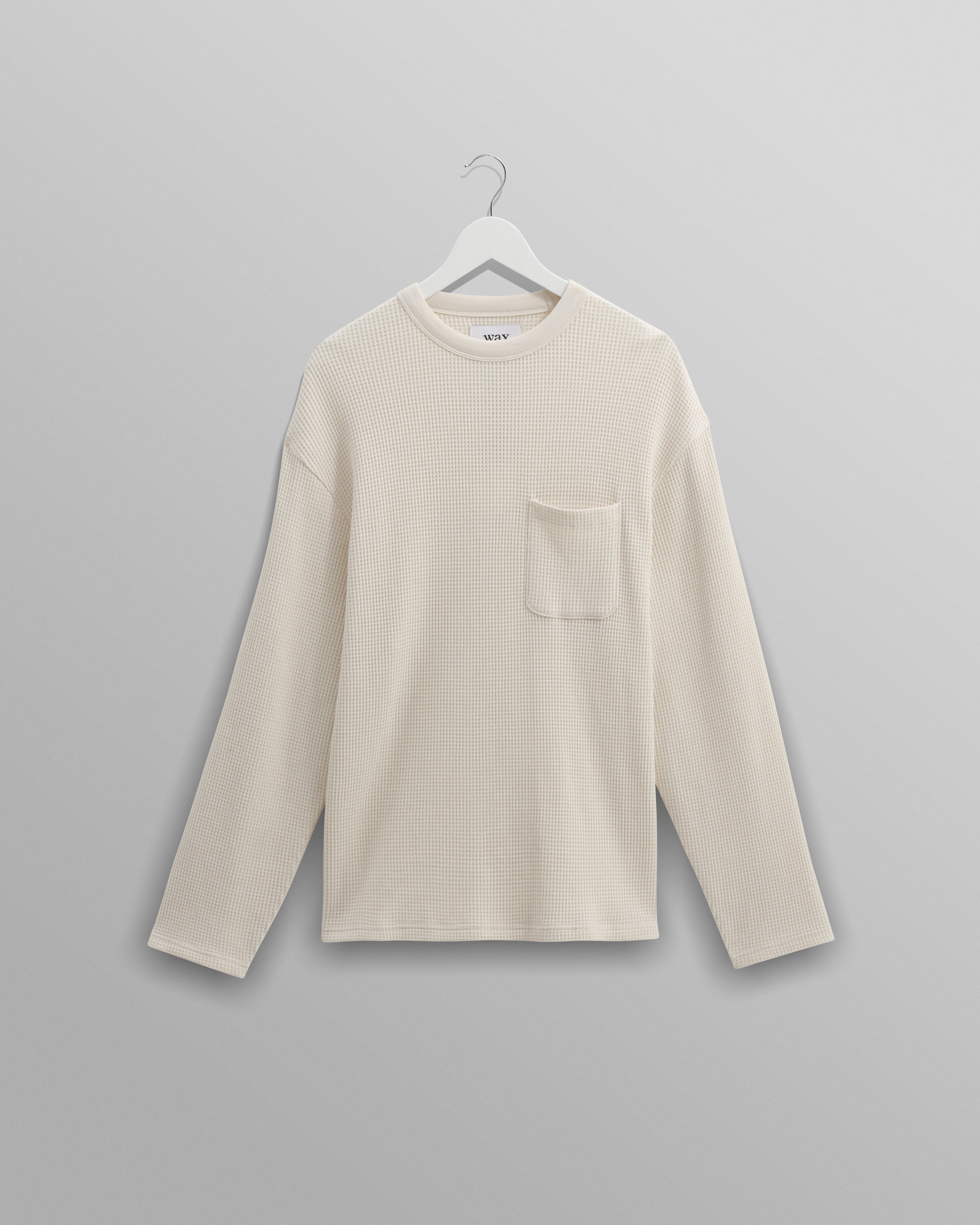 Moore - Ecru Organic Waffle Textured Cotton T-Shirt
