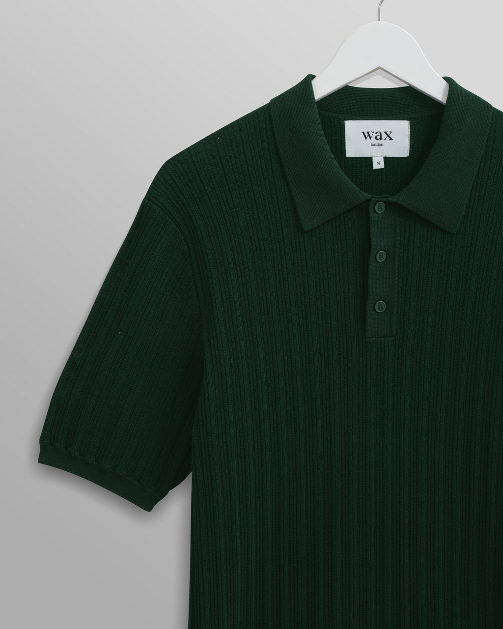 Naples - Dark Green Textured Knitted Polo Shirt