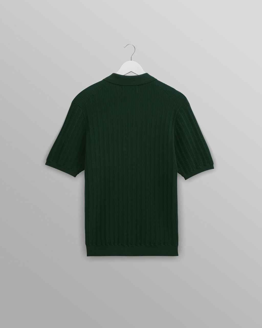 Naples - Dark Green Textured Knitted Polo Shirt