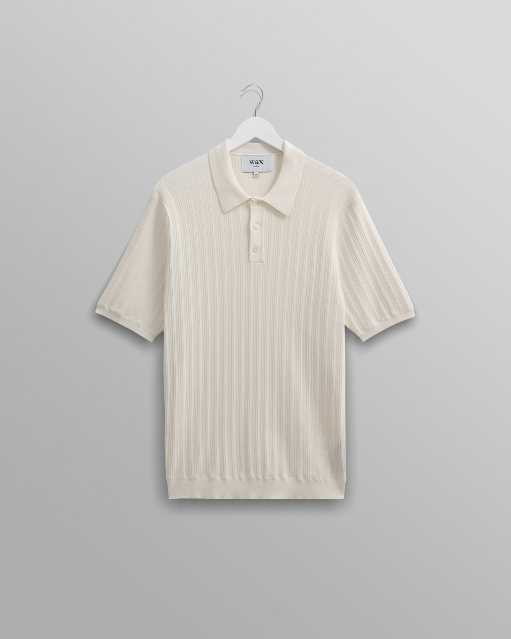 Naples - Ecru Textured Knitted Polo Shirt