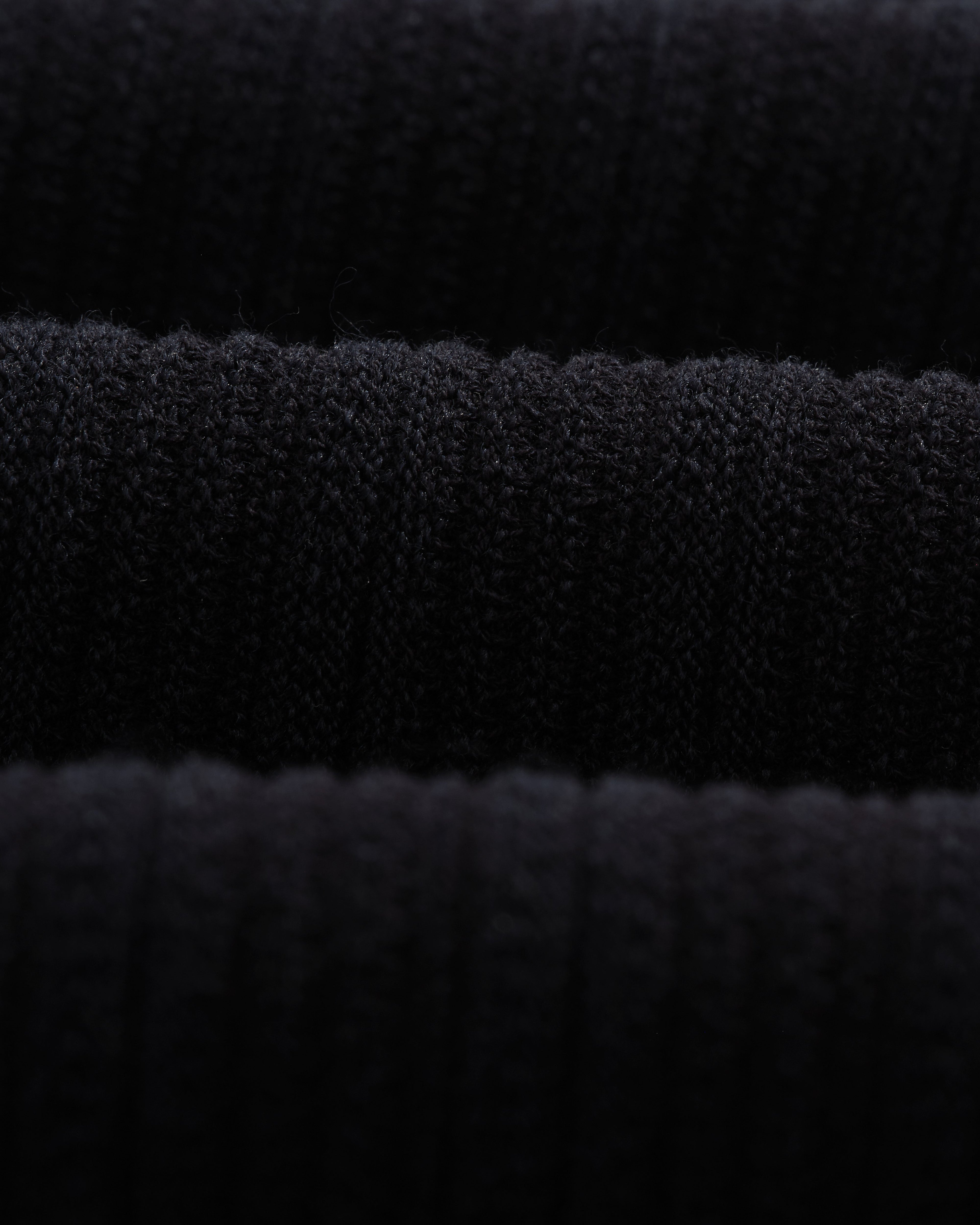Naples - Midnight Navy Textured Knitted Polo Shirt