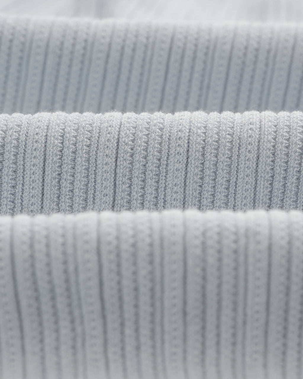 Naples - Pale Blue Textured Knitted Polo Shirt