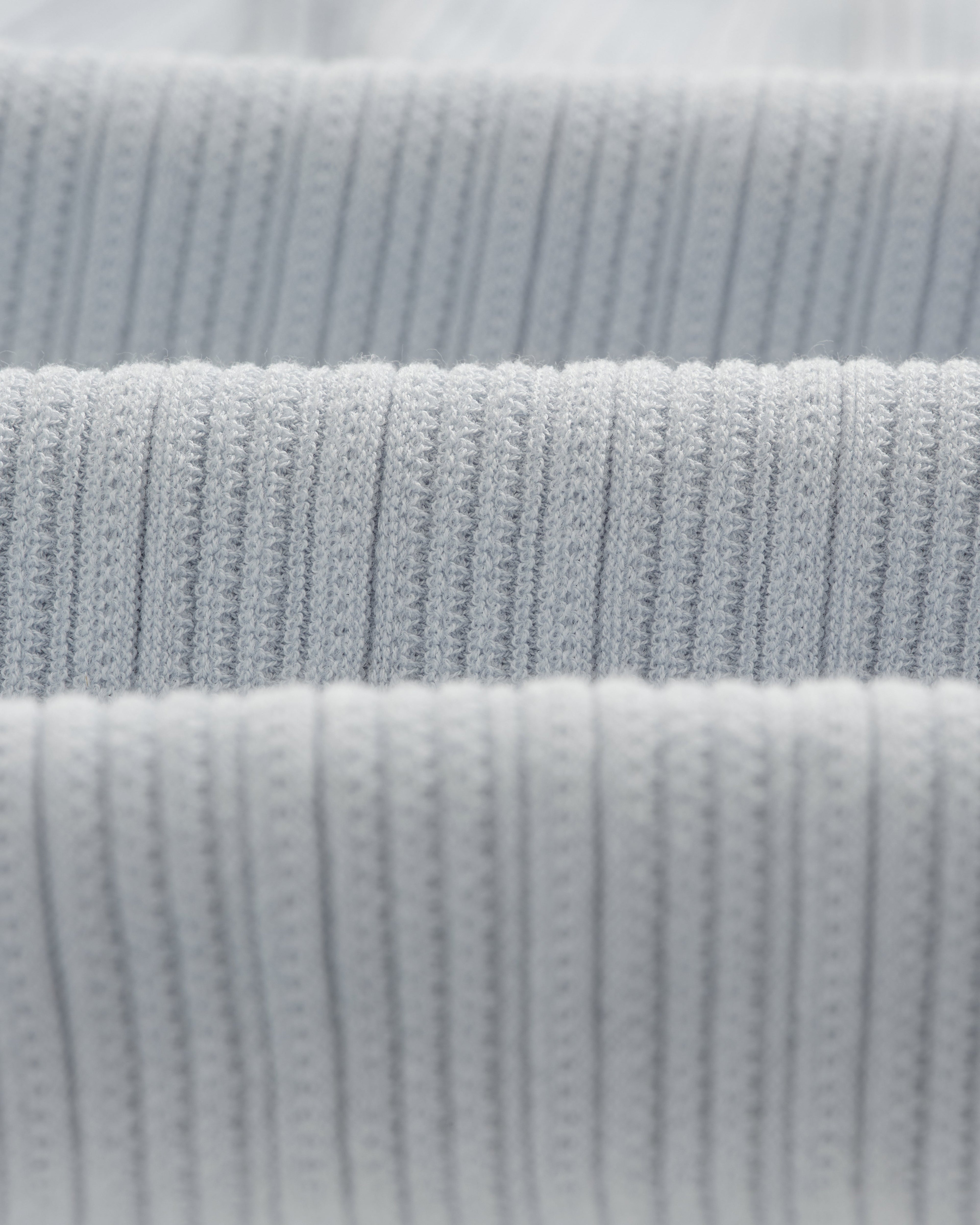 Naples - Pale Blue Textured Knitted Polo Shirt