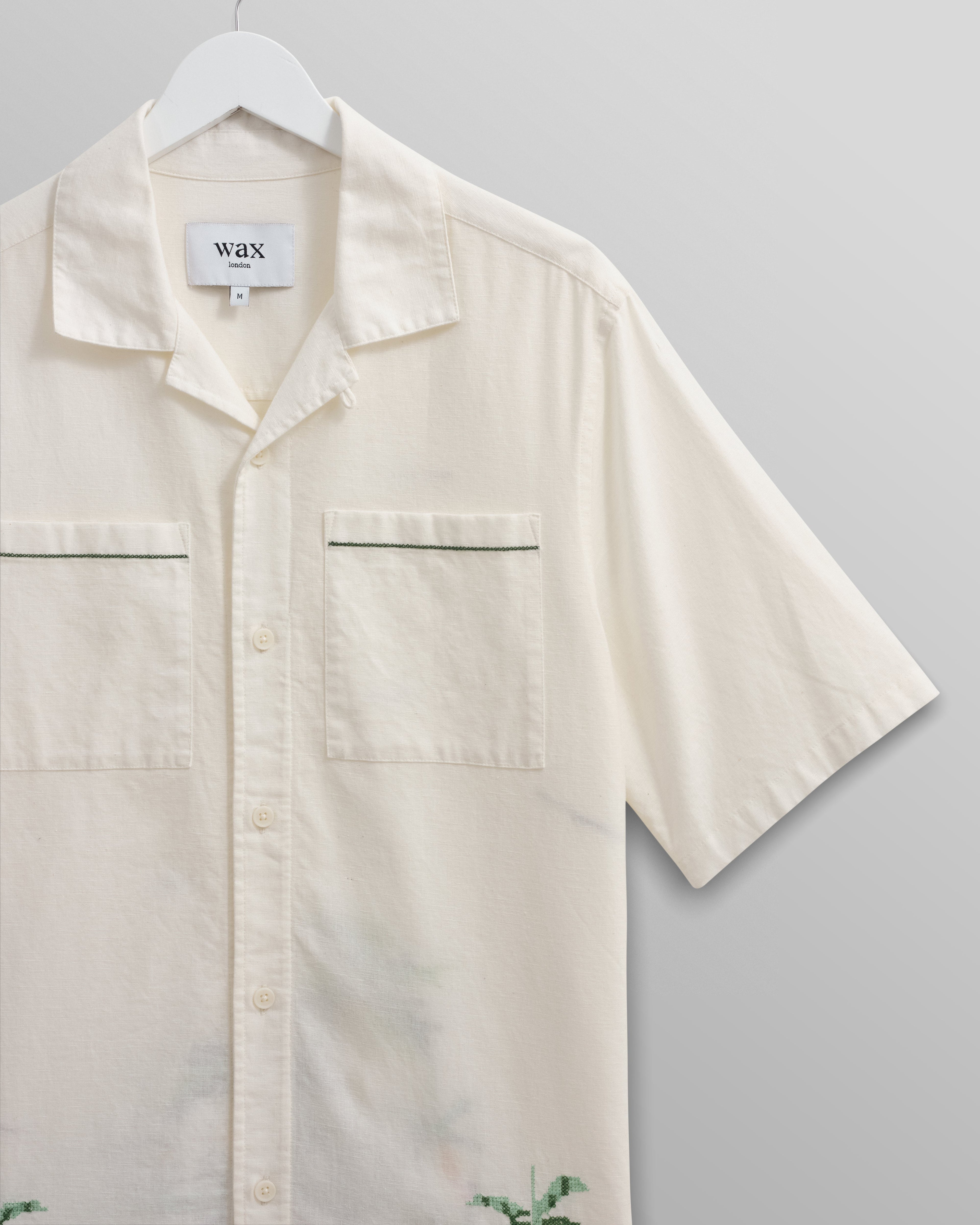 Newton - Ecru Paradise Stitch Short Sleeve Shirt