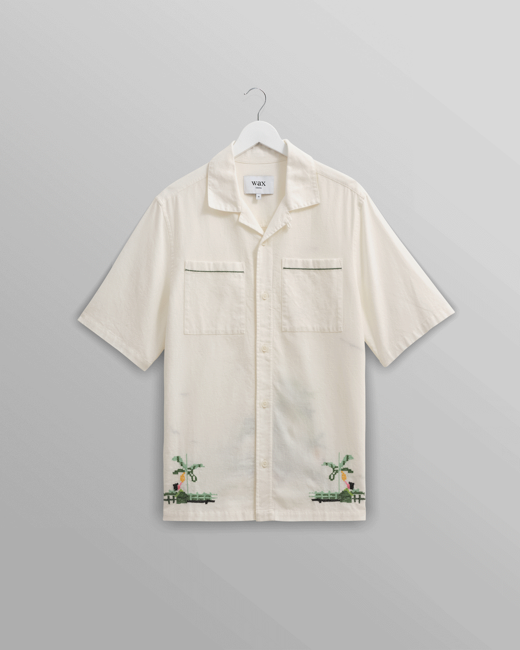 Newton - Ecru Paradise Stitch Short Sleeve Shirt