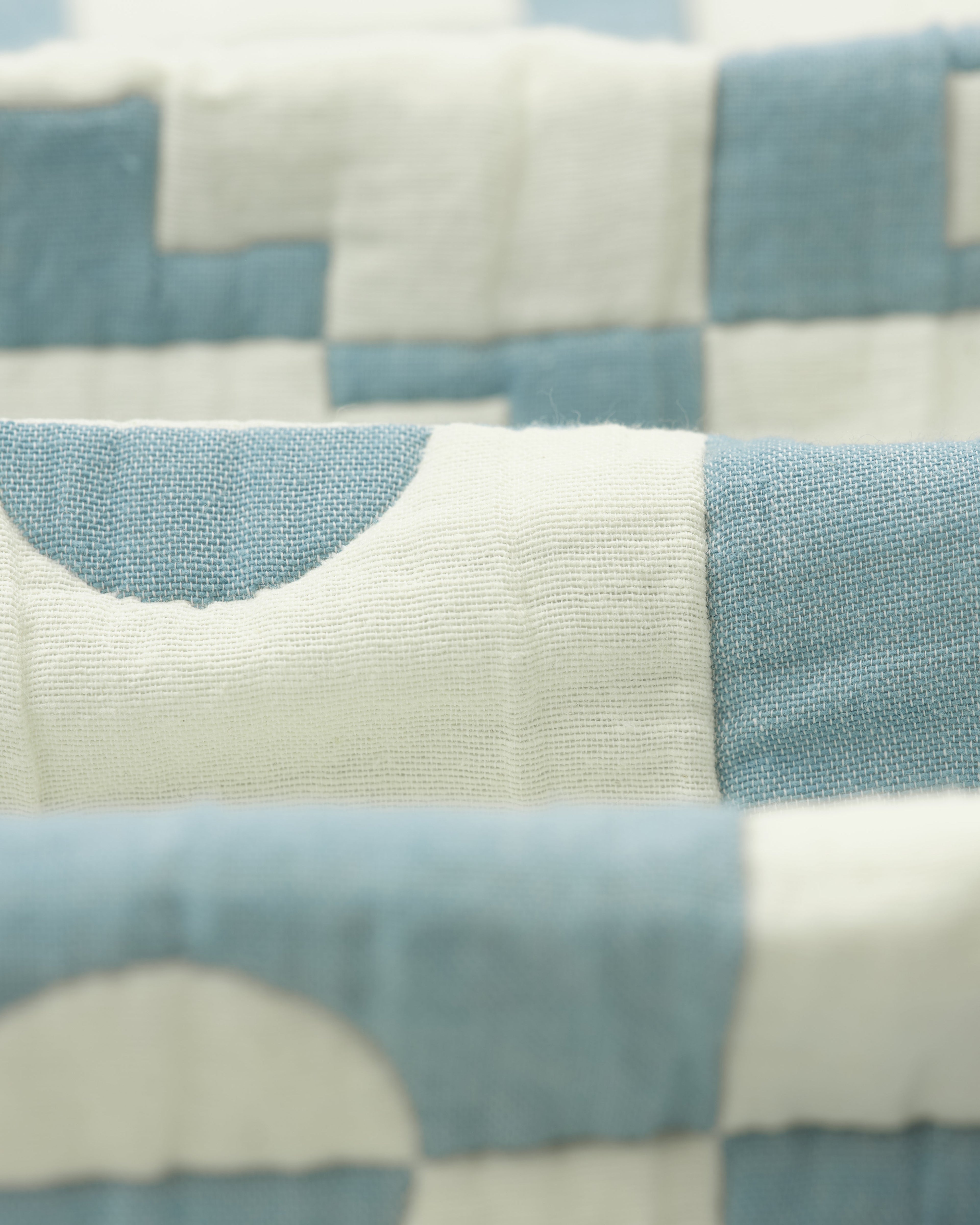 Otto - Pale Blue And Ecru Jigsaw Jacquard Overshirt