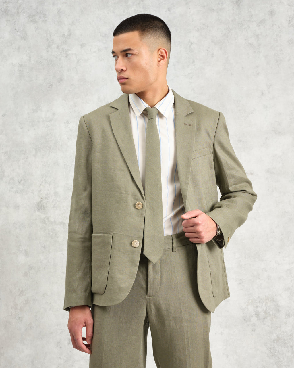 Pavillion - Khaki Linen Tie