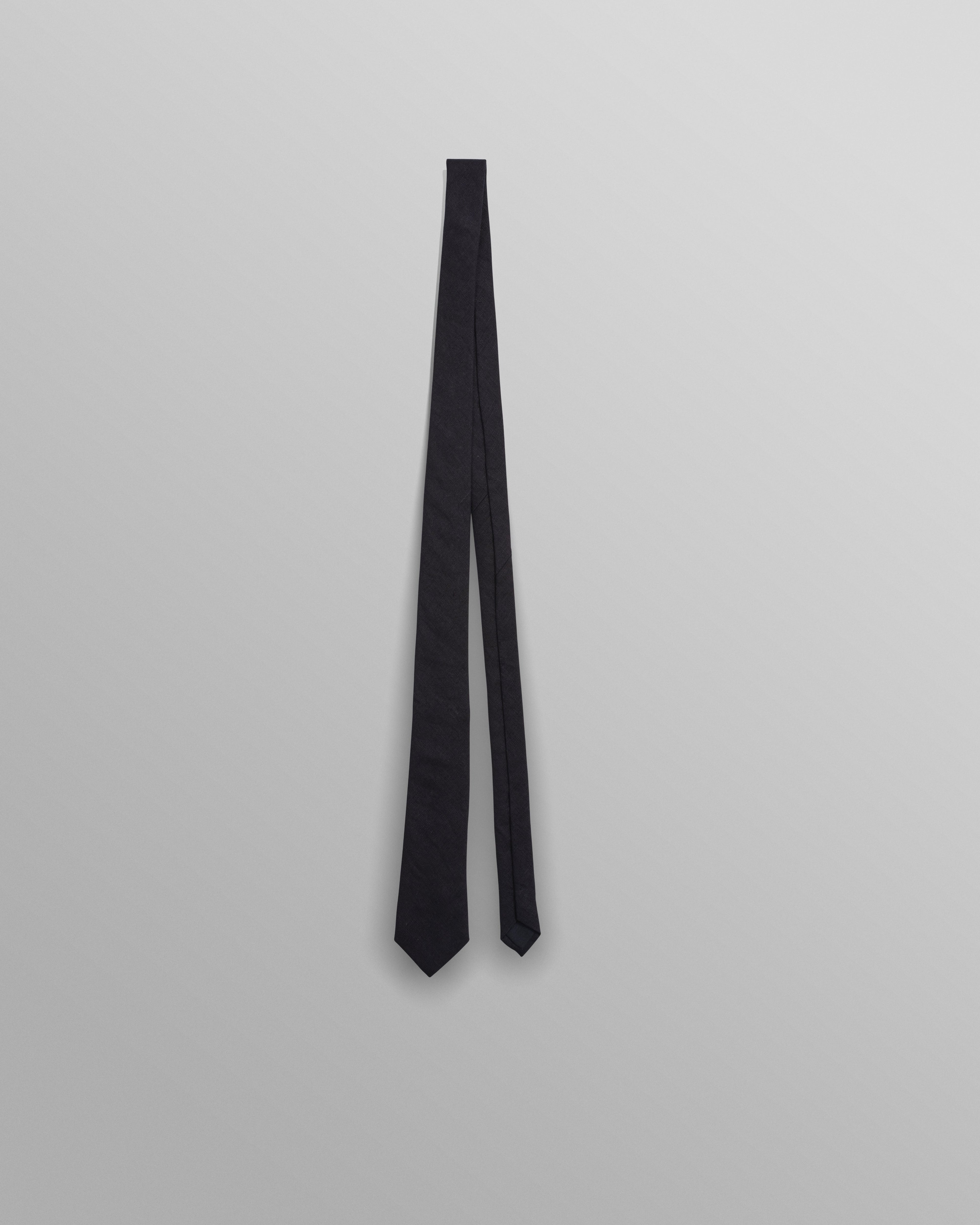 Pavillion - Midnight Navy Linen Tie