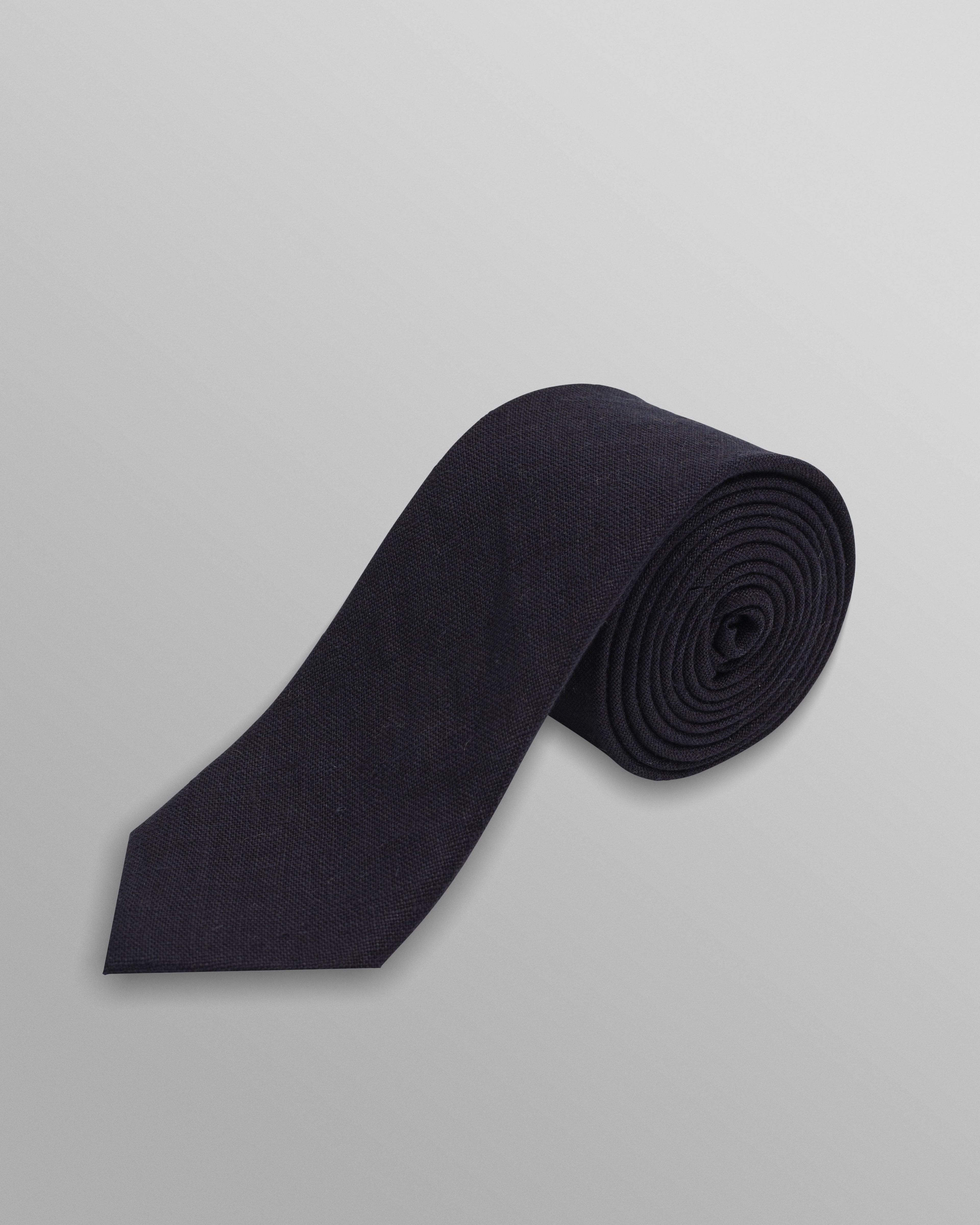 Pavillion - Midnight Navy Linen Tie