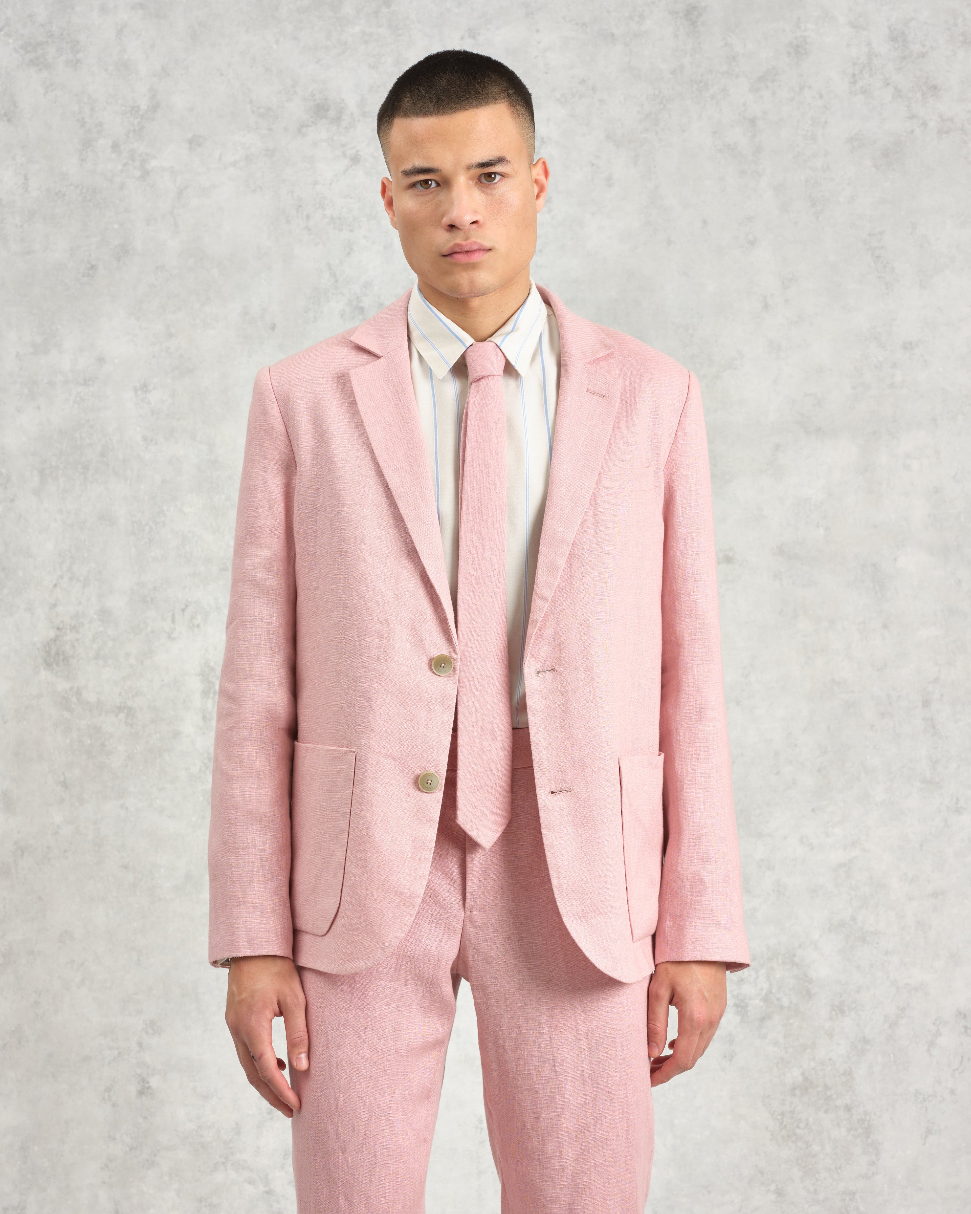 Pavillion - Pale Pink Linen Tie