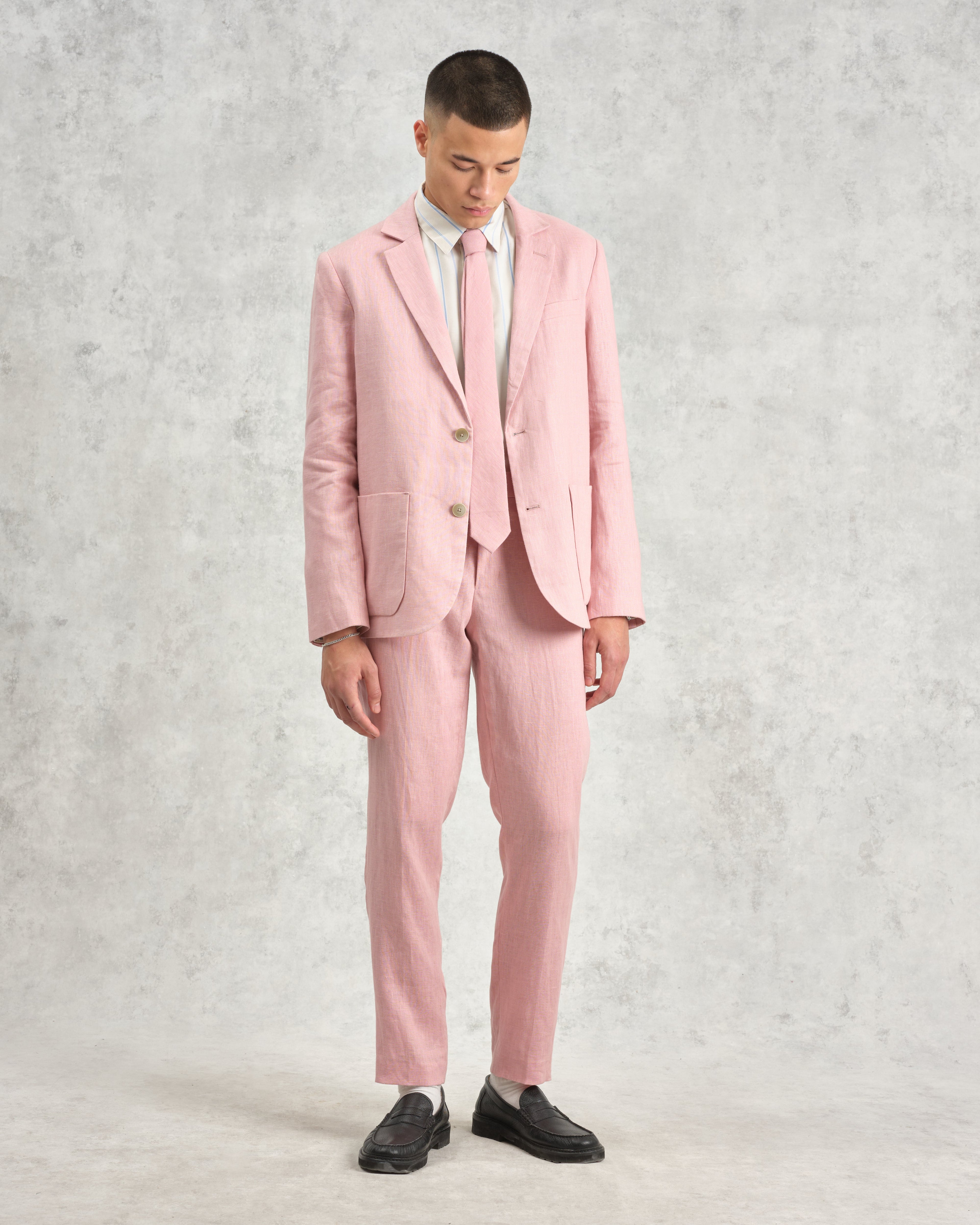 Pavillion - Pale Pink Linen Tie