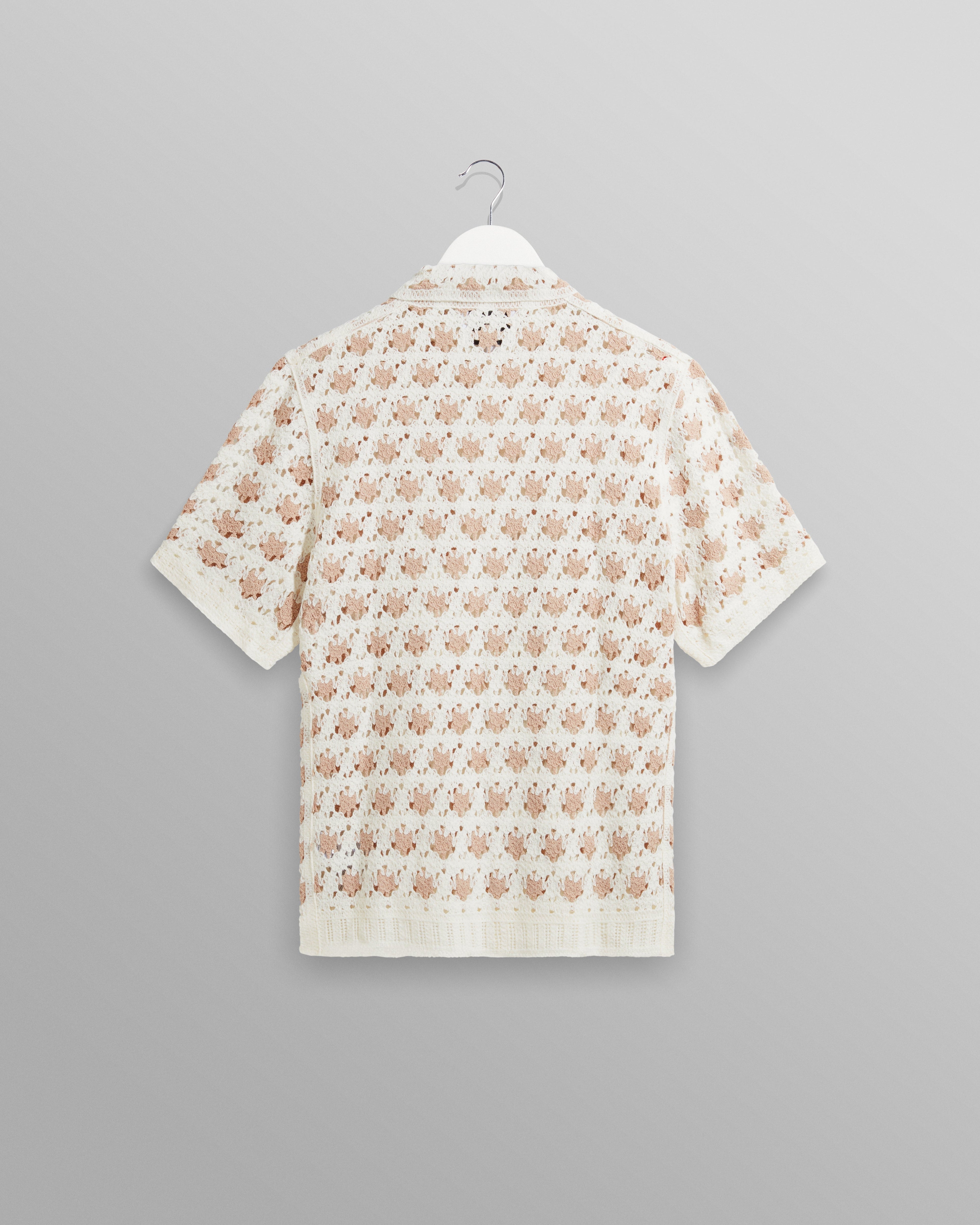 Porto - Ecru Splash Crochet Shirt