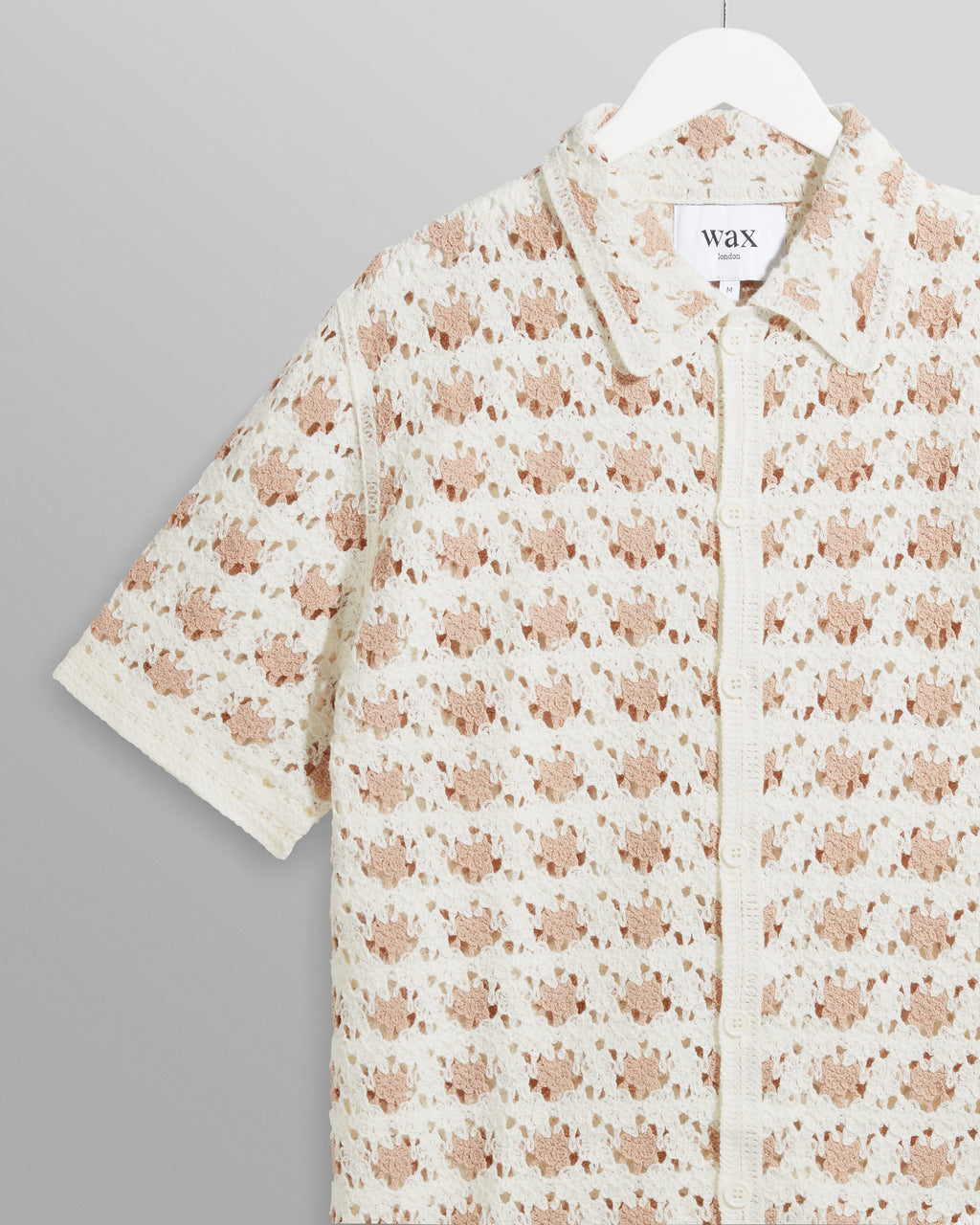 Porto - Ecru Splash Crochet Shirt
