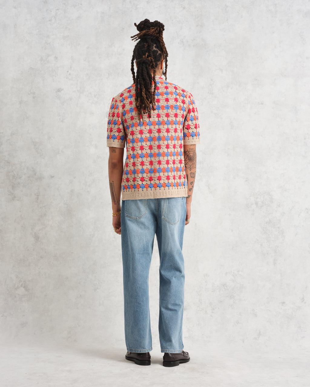 Porto - Multicolour Splash Crochet Shirt