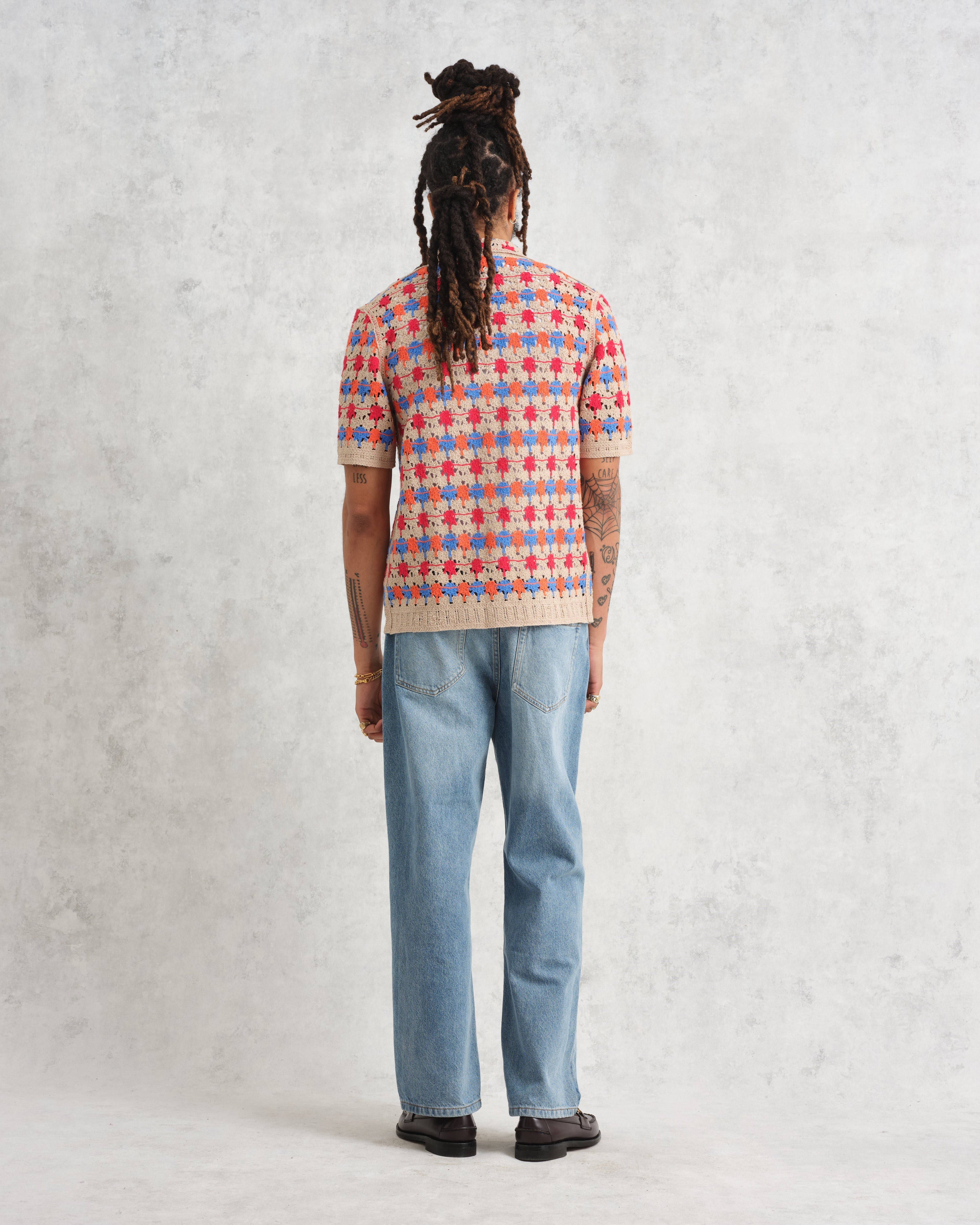 Porto - Multicolour Splash Crochet Shirt