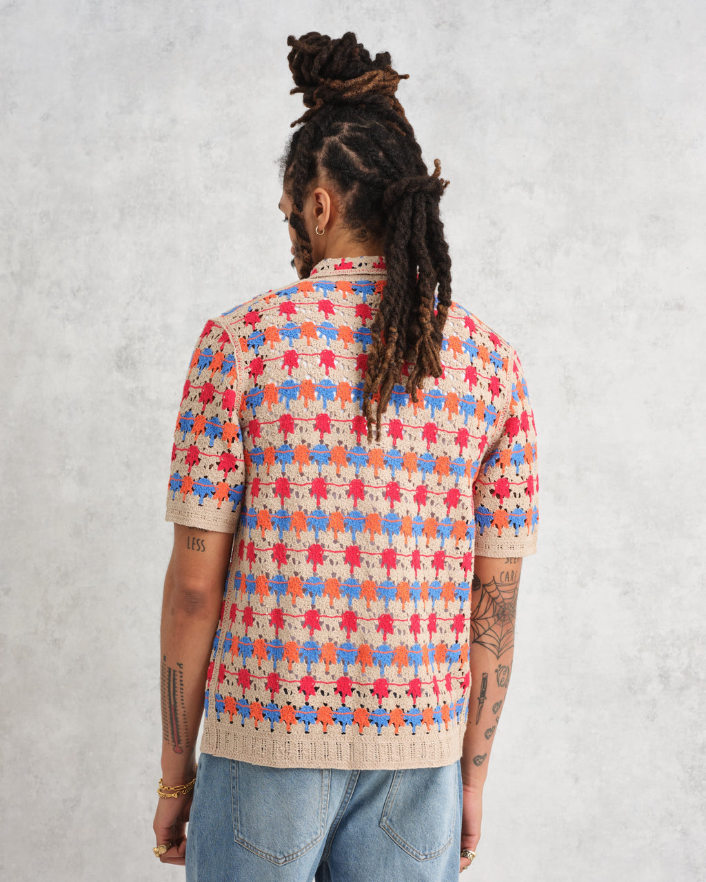 Porto - Multicolour Splash Crochet Shirt