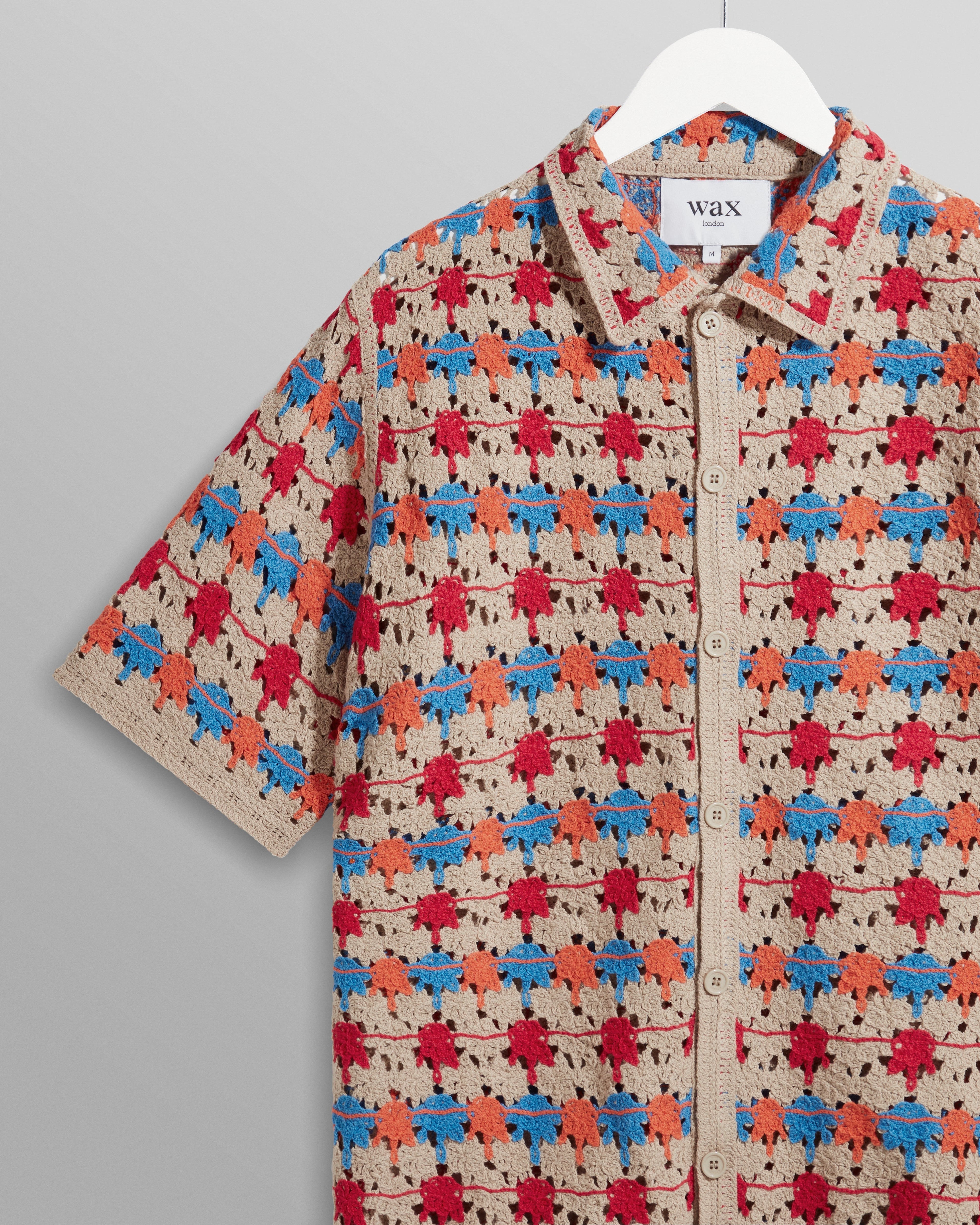 Porto - Multicolour Splash Crochet Shirt