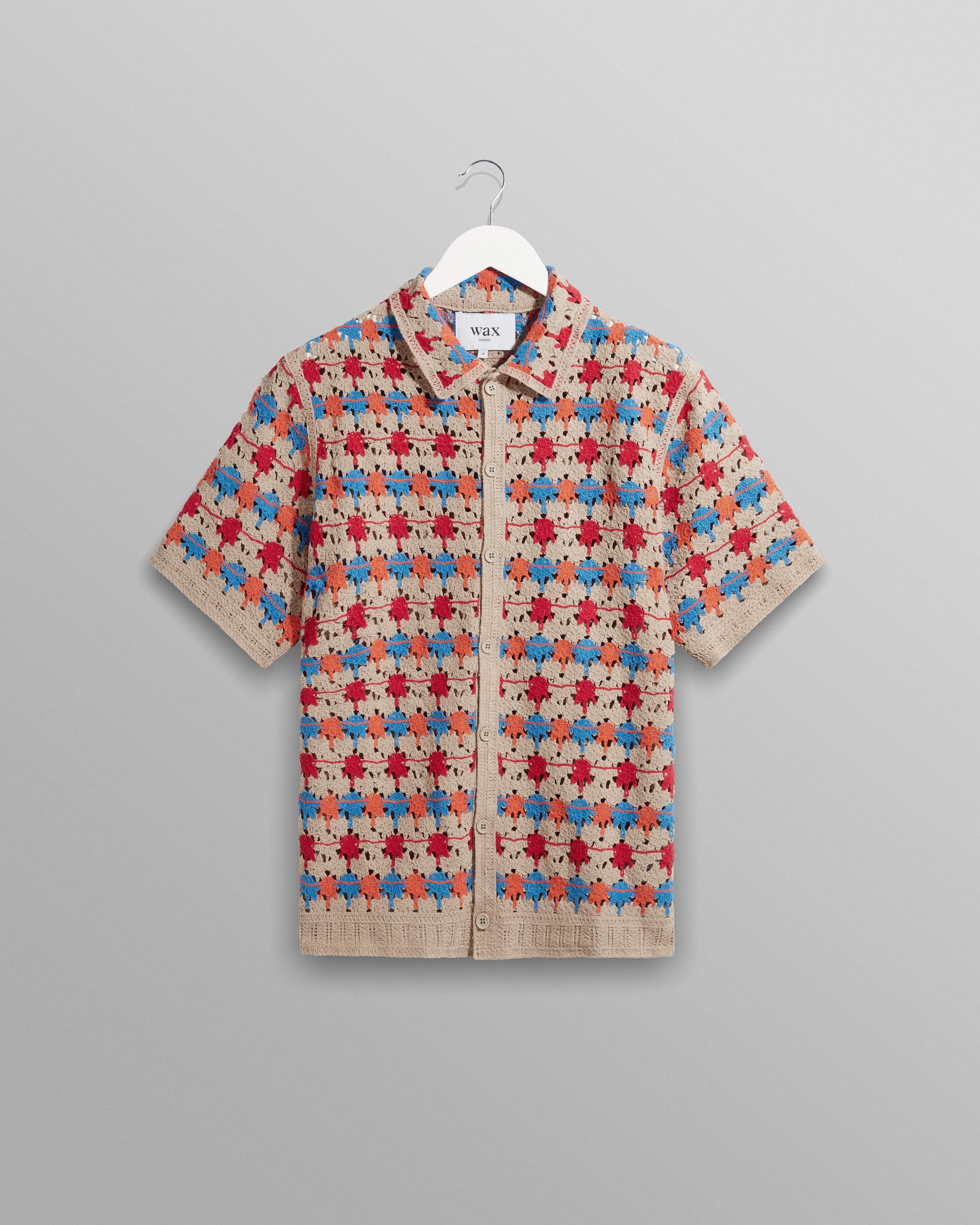 Porto - Multicolour Splash Crochet Shirt