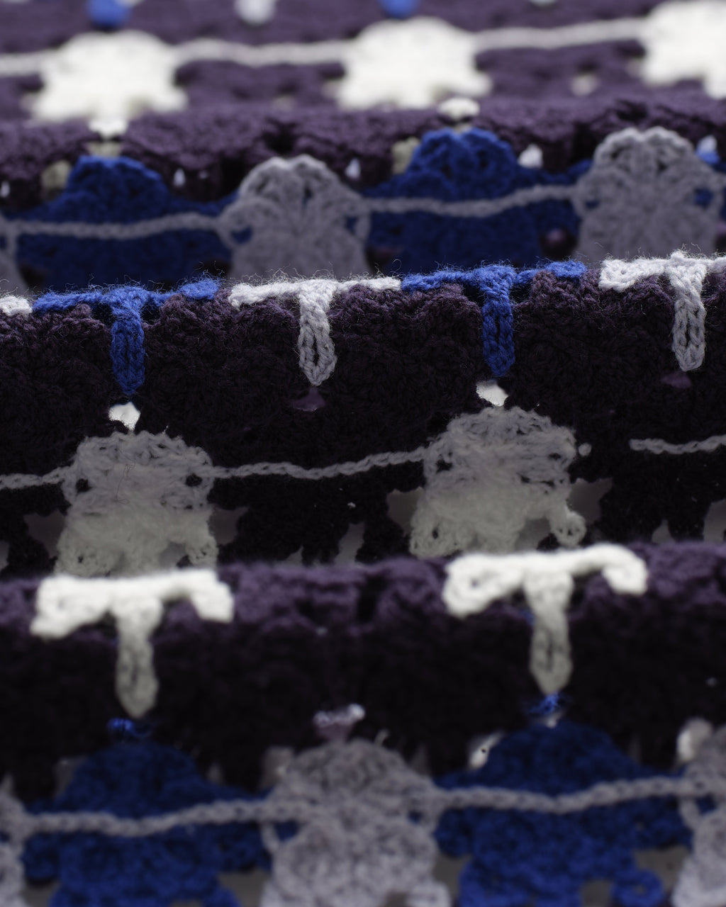 Porto - Navy Splash Crochet Knitted Polo Shirt