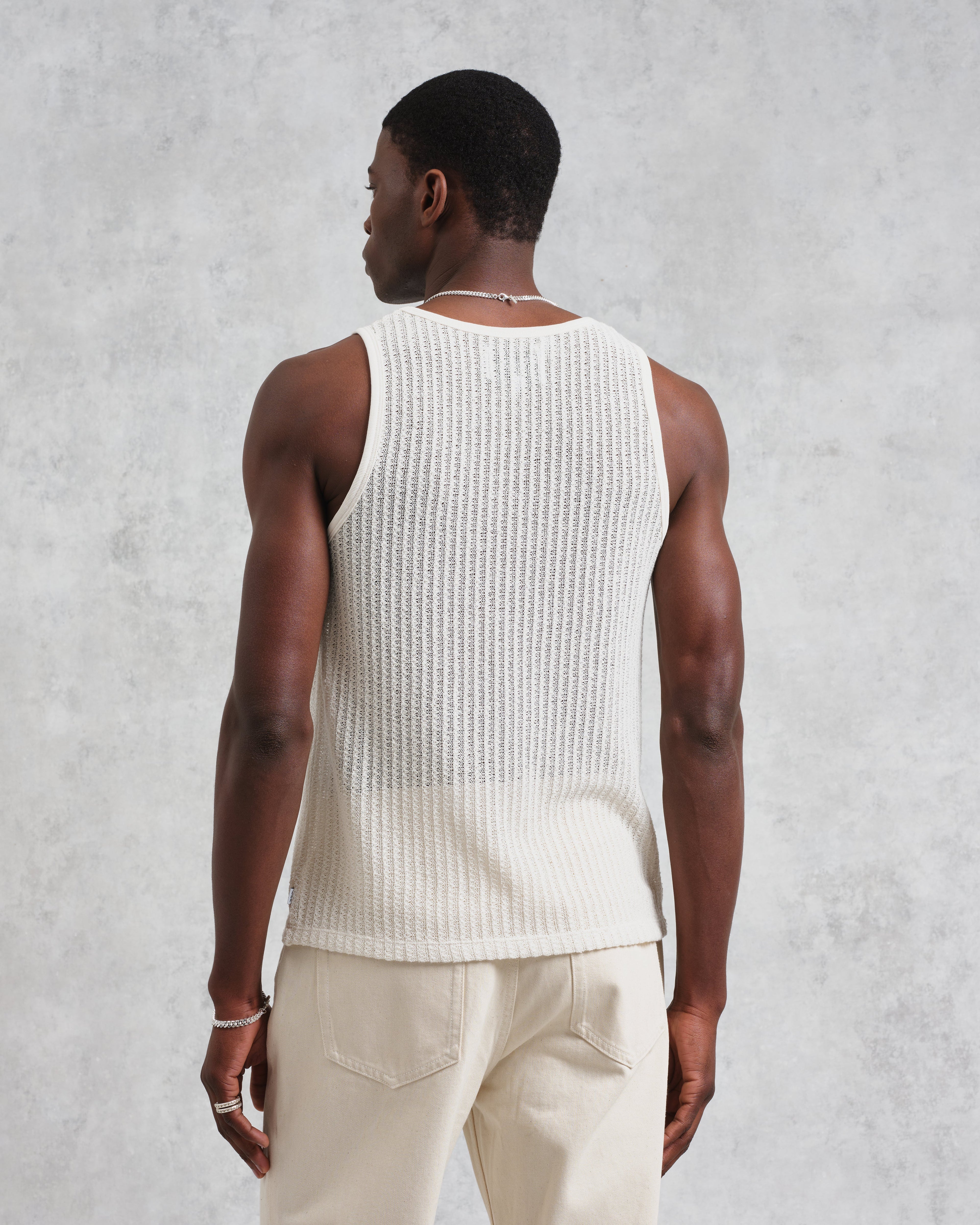 Prim - Ecru Open Knit Vest