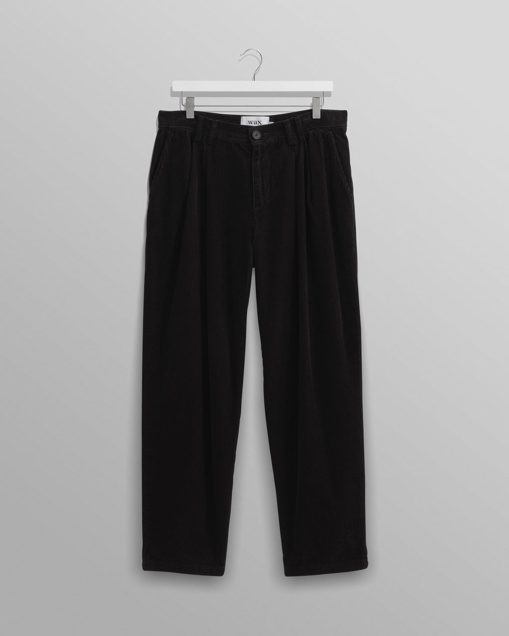 Raleigh - Black Corduroy Pleated Trousers