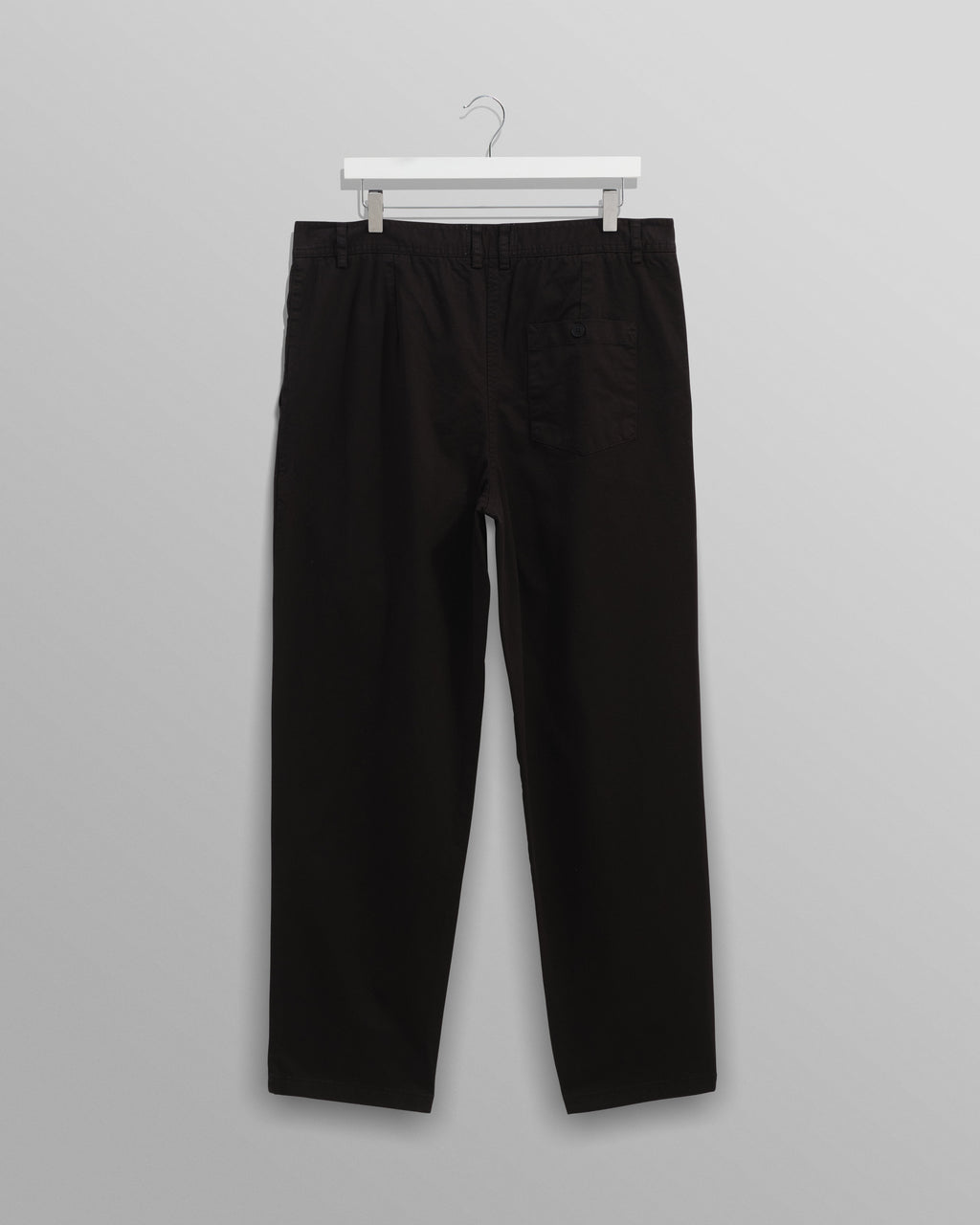 Raleigh - Black Cotton Pleated Trousers