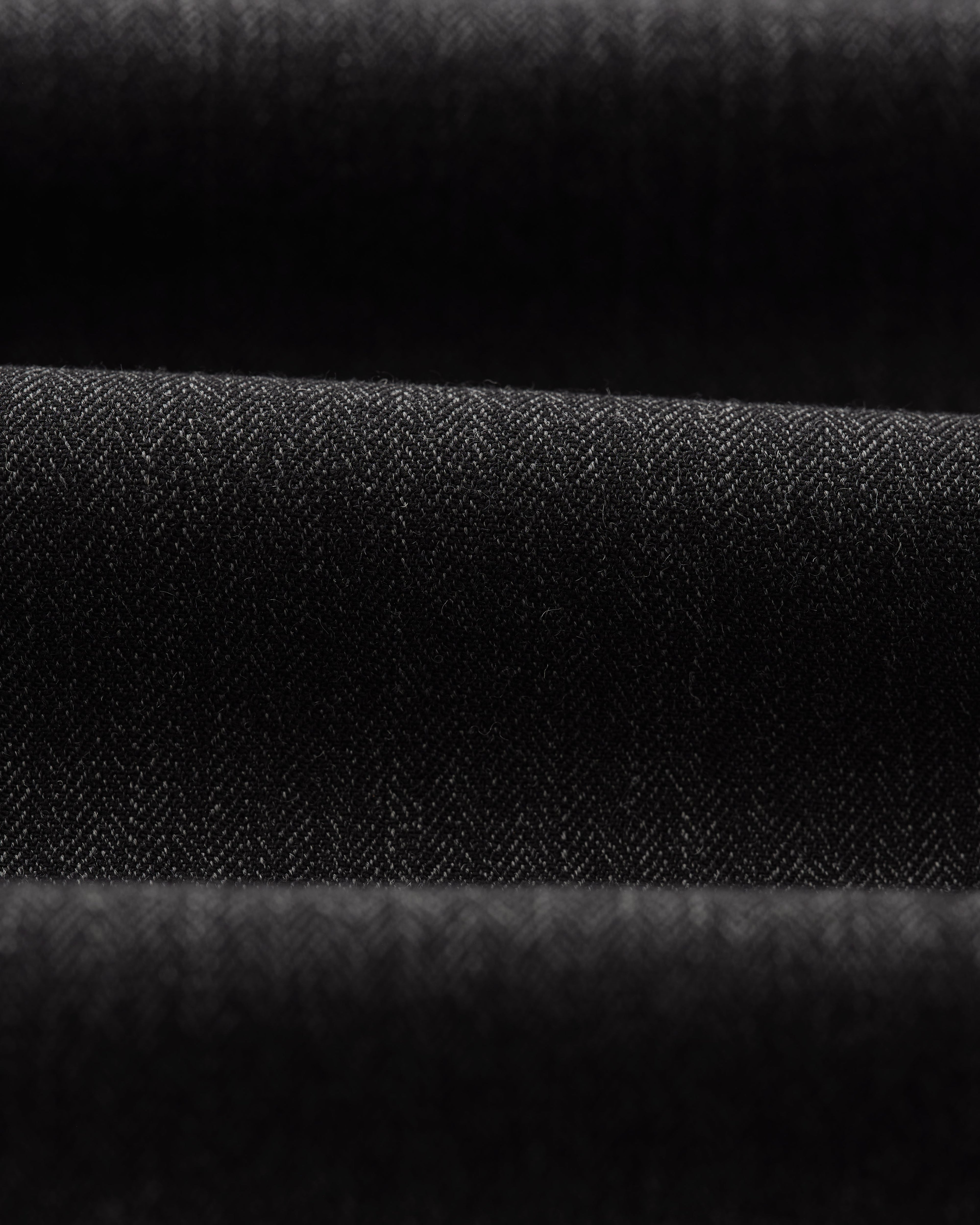 Raleigh - Charcoal Herringbone Pleated Trousers