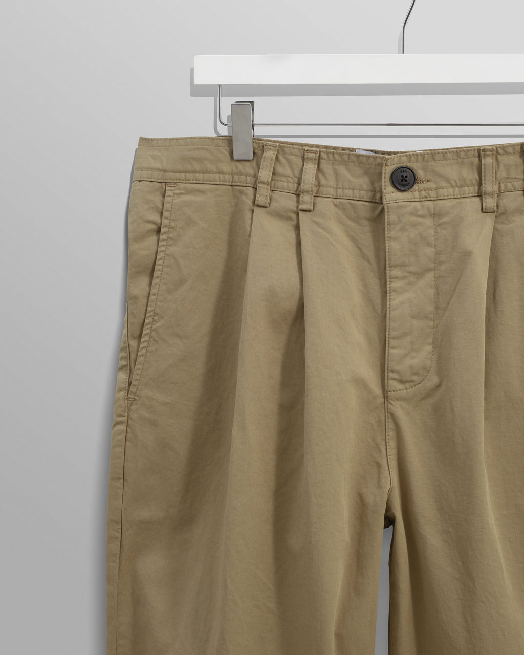 Raleigh - Khaki Cotton Pleated Trousers