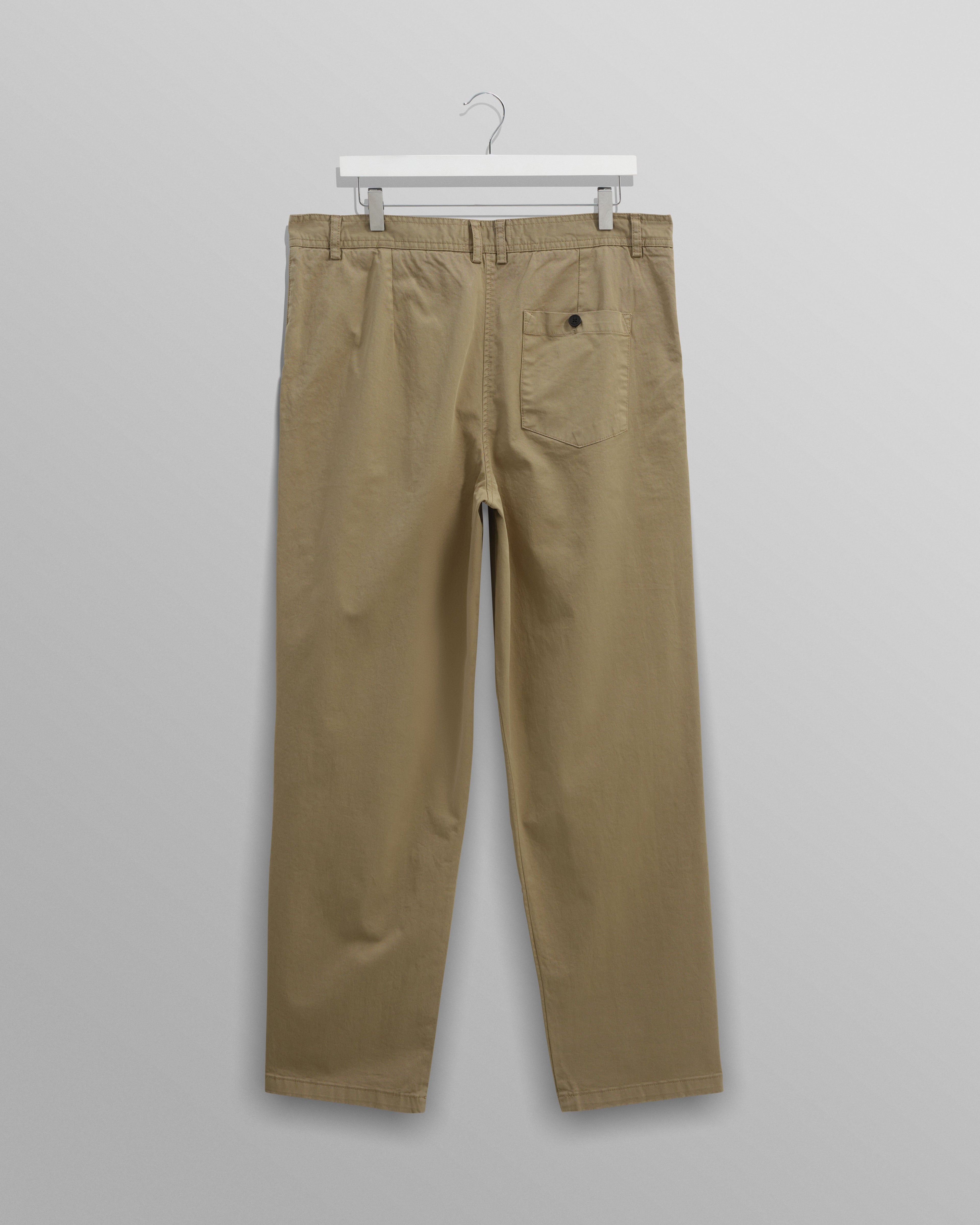 Raleigh - Khaki Cotton Pleated Trousers