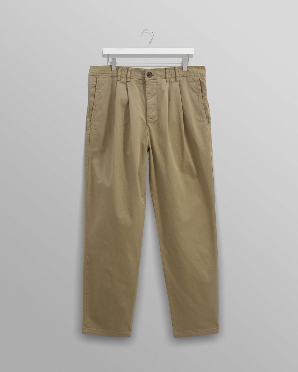 Raleigh - Khaki Cotton Pleated Trousers