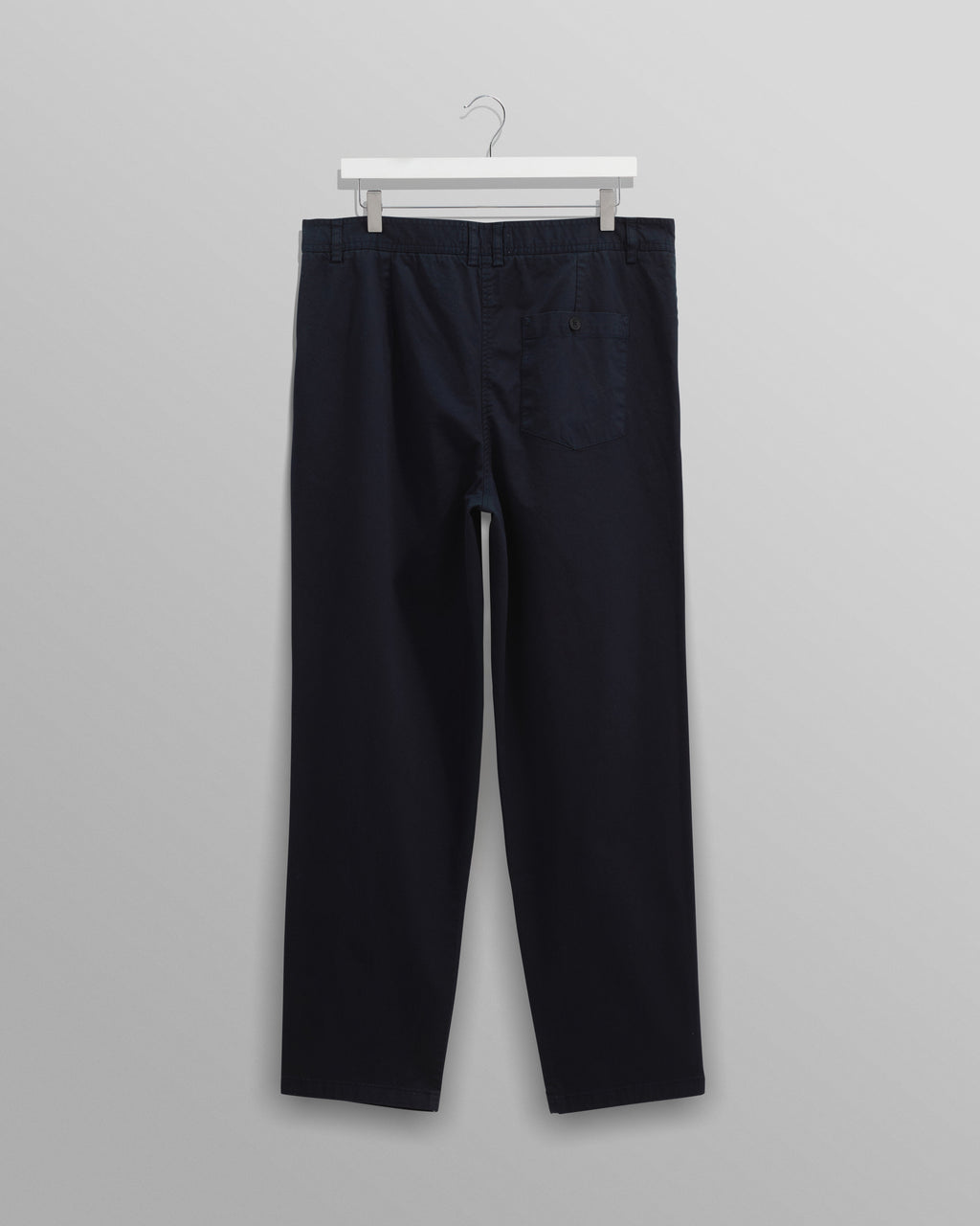 Raleigh - Navy Cotton Pleated Trousers