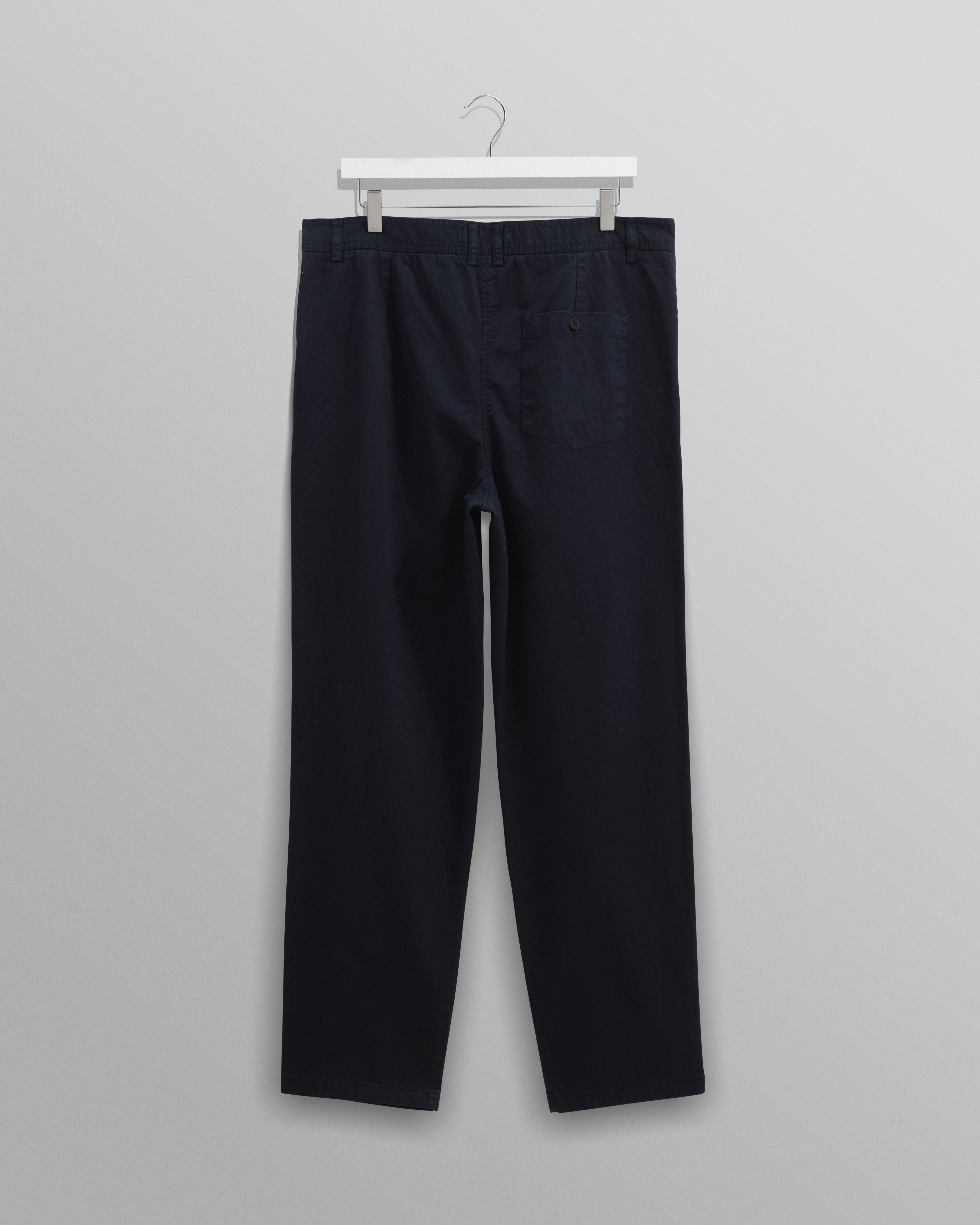 Raleigh - Navy Cotton Pleated Trousers