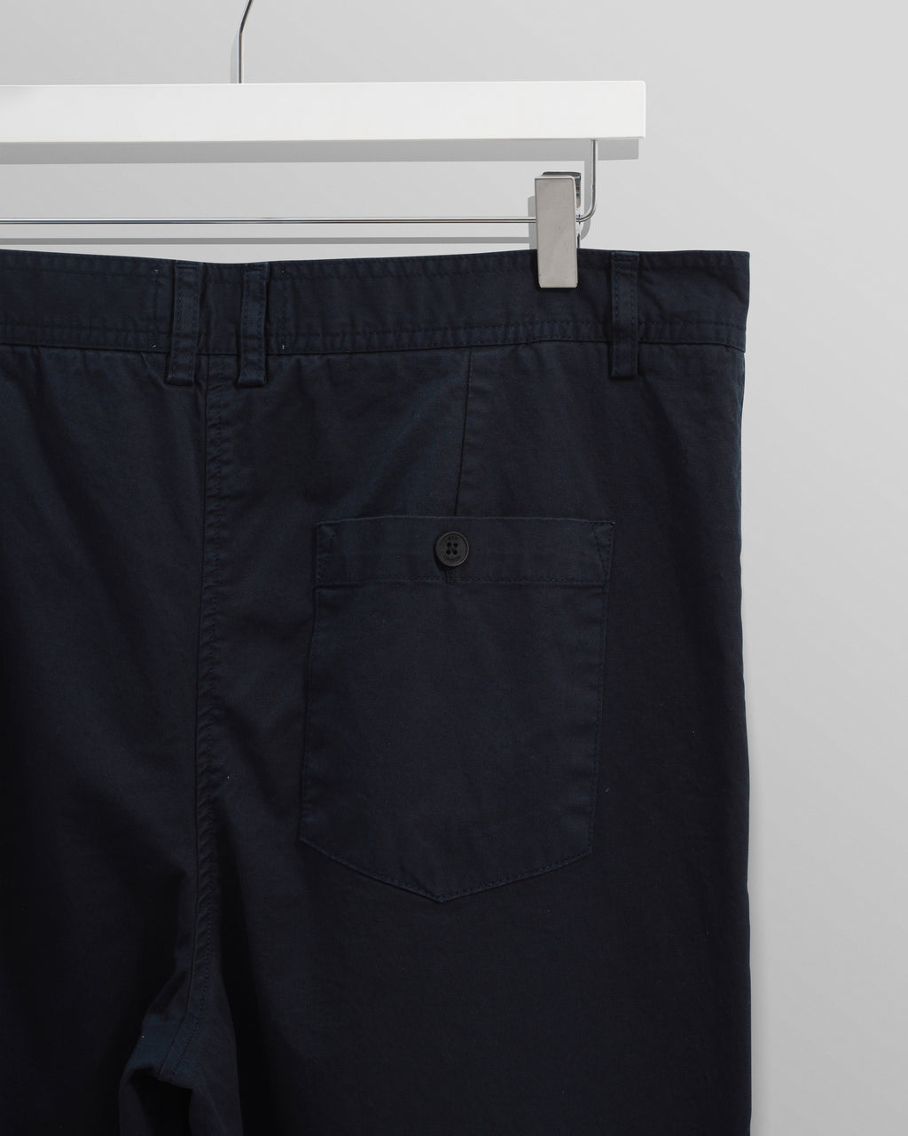 Raleigh - Navy Cotton Pleated Trousers