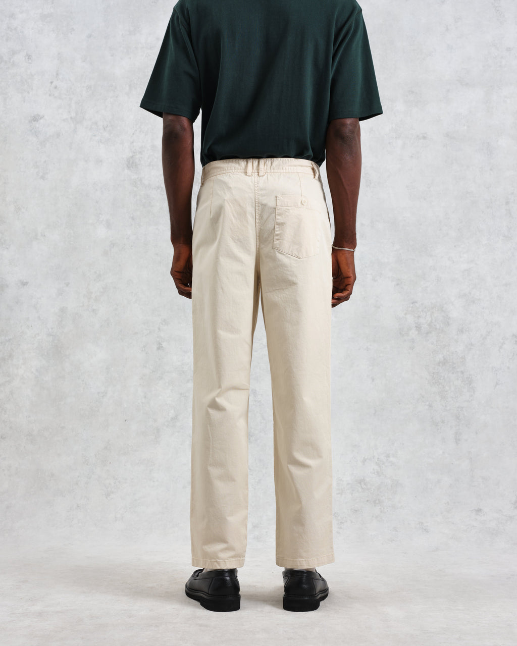 Raleigh - Stone Cotton Pleated Trousers