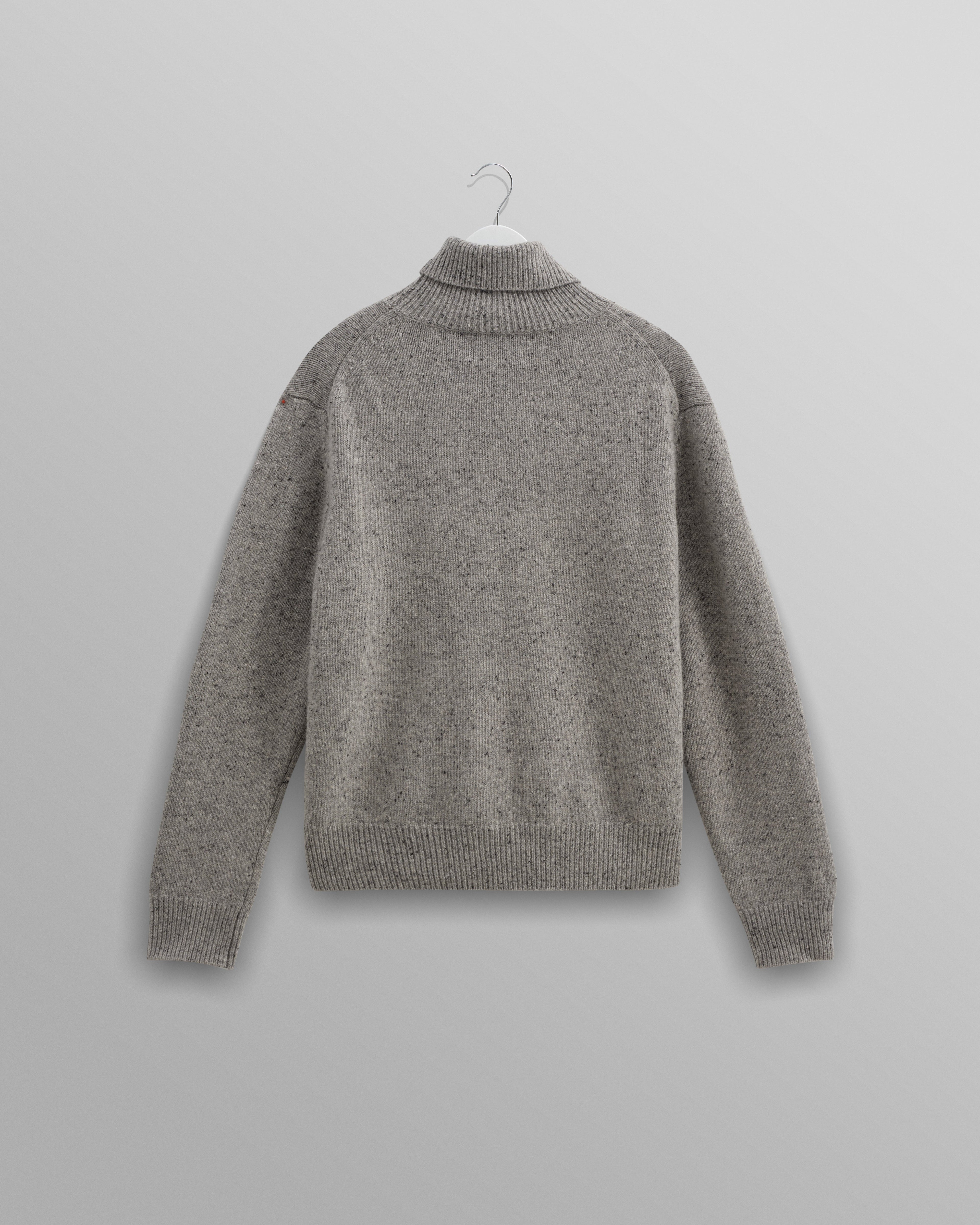 Ridgeway - Grey Donegal Roll Neck Jumper
